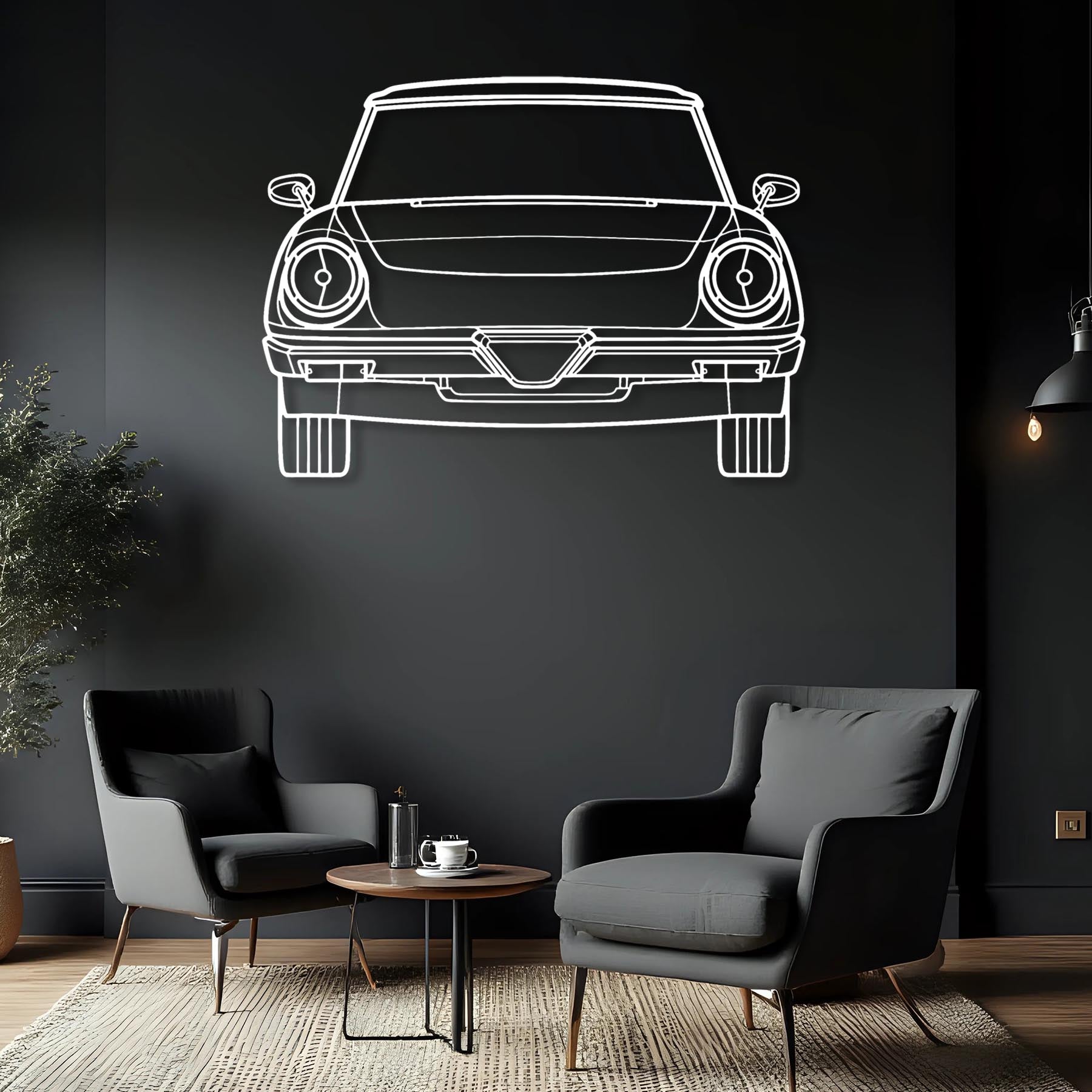 Spider 1984 Front Silhouette Metal Wall Art