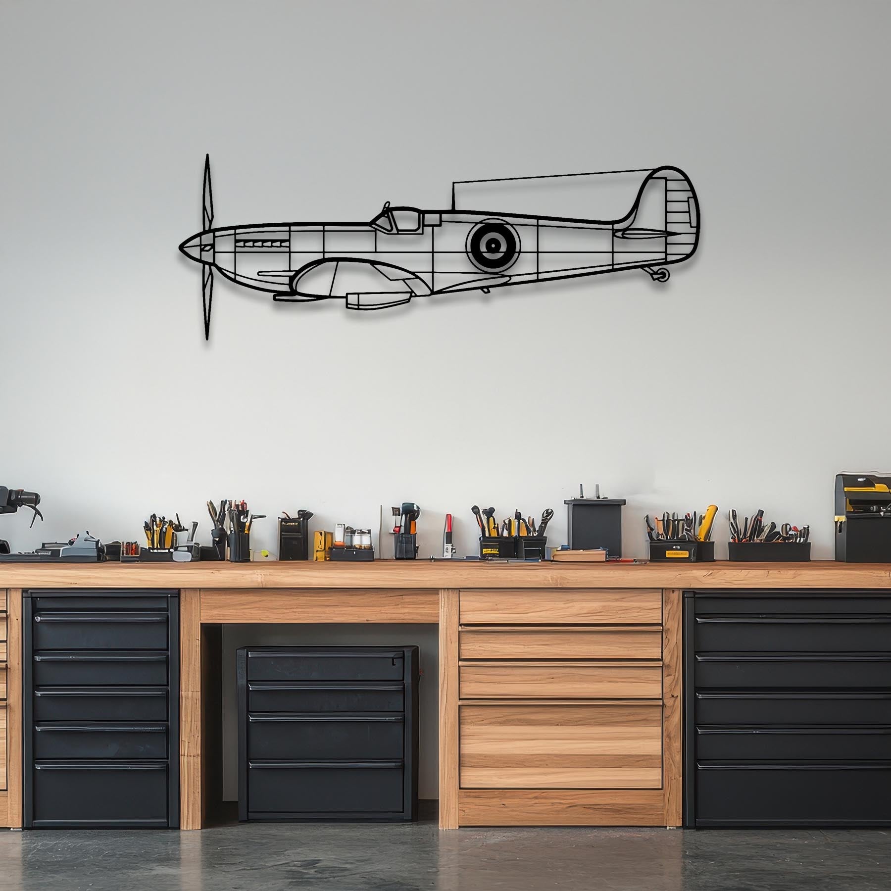 Spitfire MK IX ALT Metal Aircraft Wall Art - NCP0196
