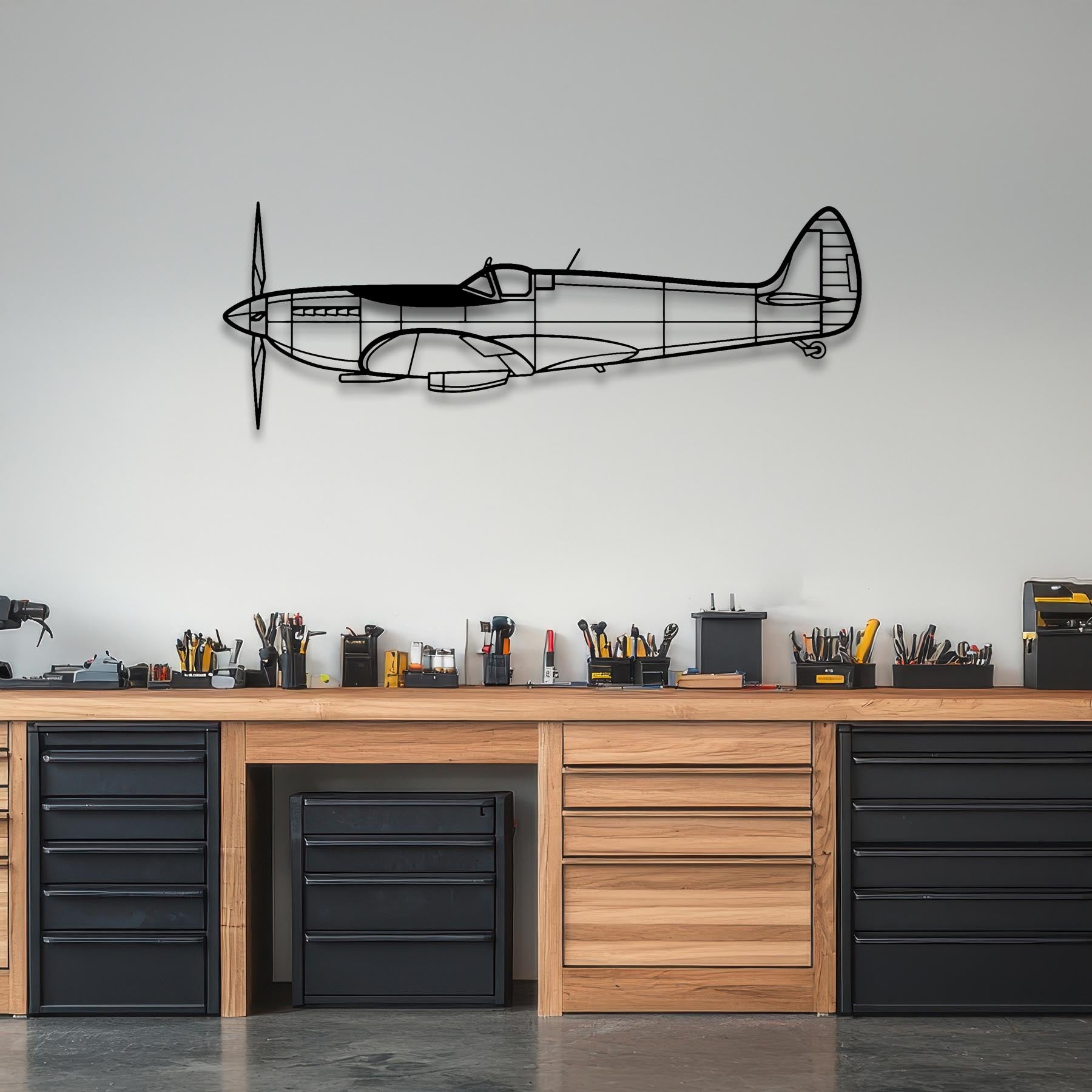 Spitfire MK IX Metal Aircraft Wall Art - NCP0131