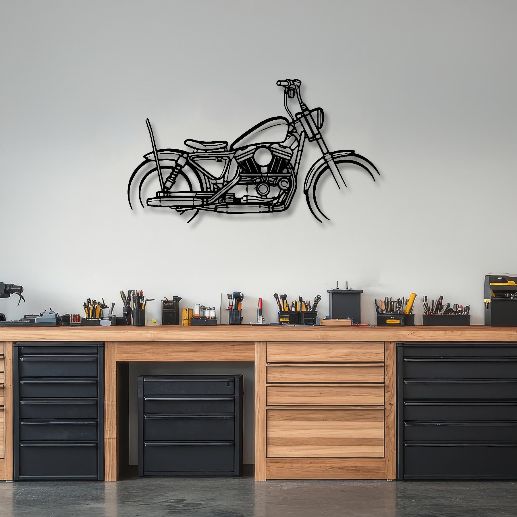 Sportster 1200C 1997 Silhouette Metal Wall Art