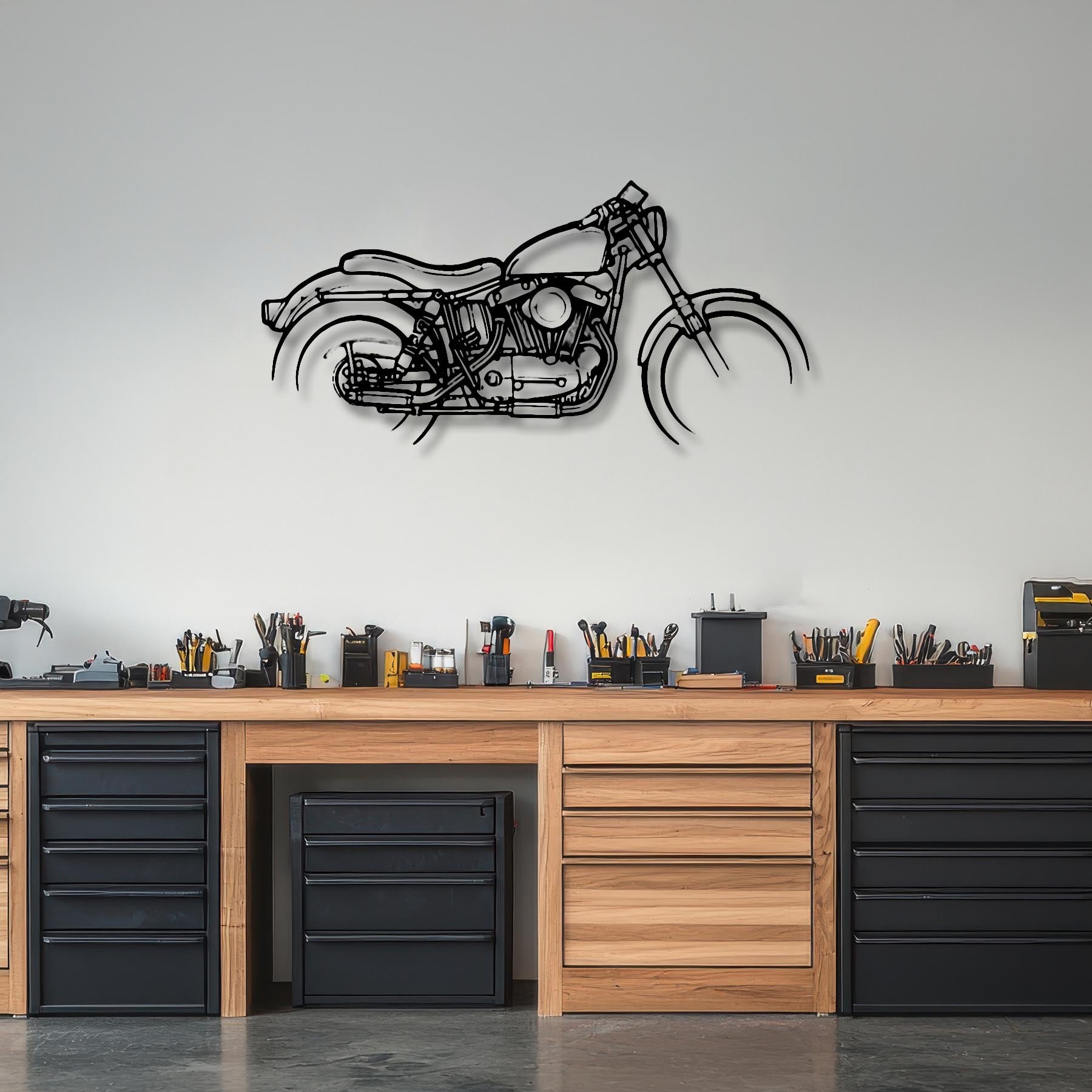 Sportster 1969 Silhouette Metal Wall Art