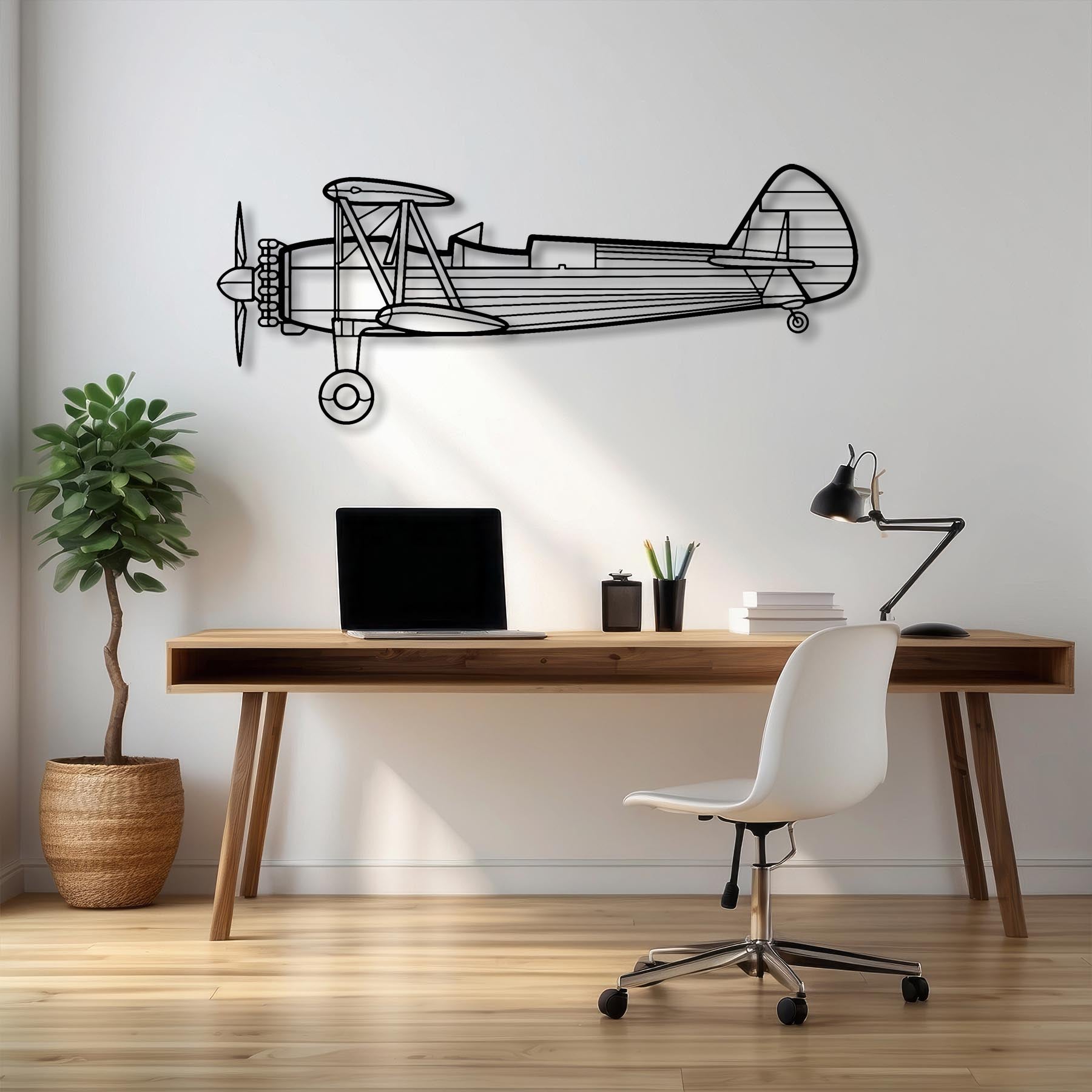 Stearman 75 Metal Aircraft Wall Art - NCP0136