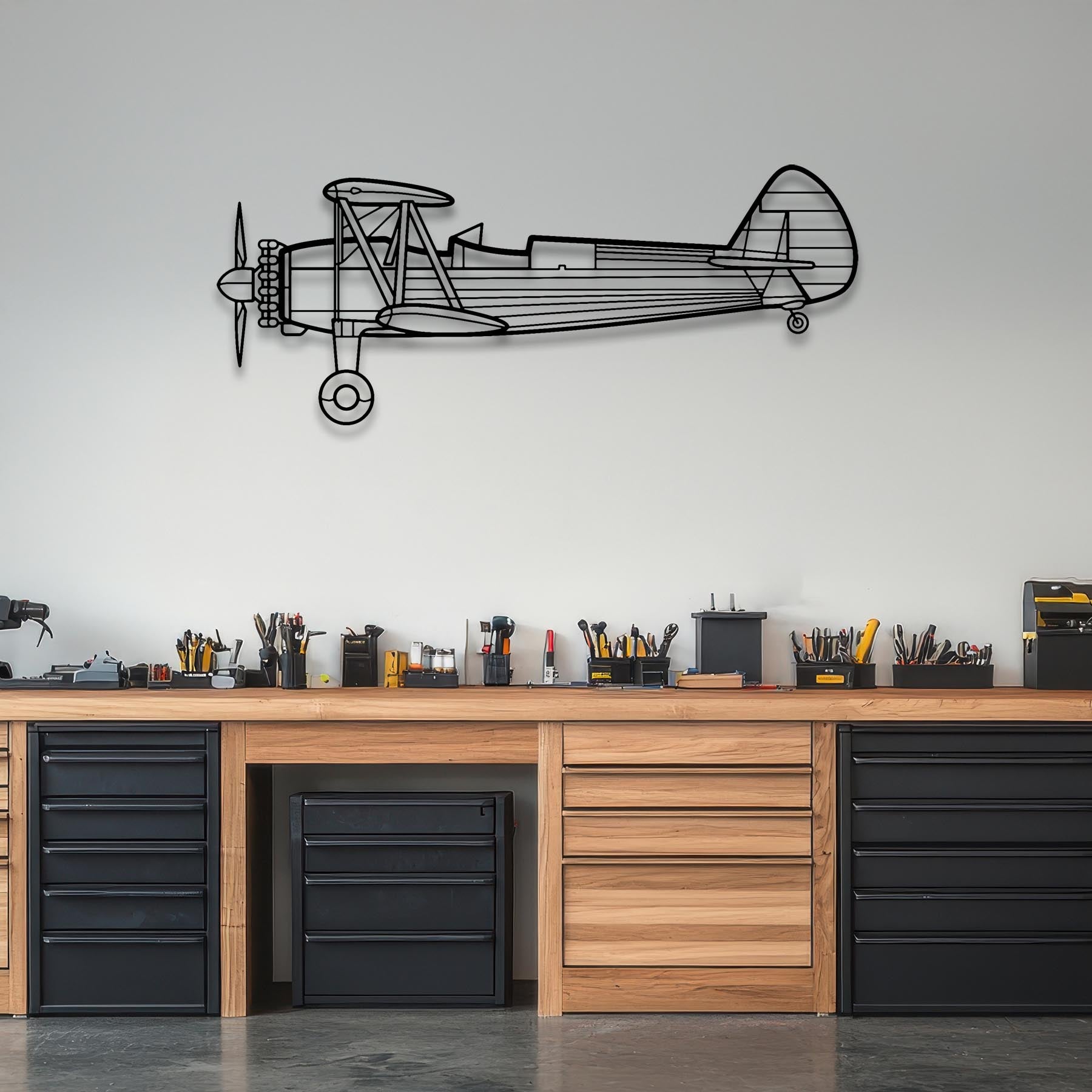Stearman 75 Metal Aircraft Wall Art - NCP0136