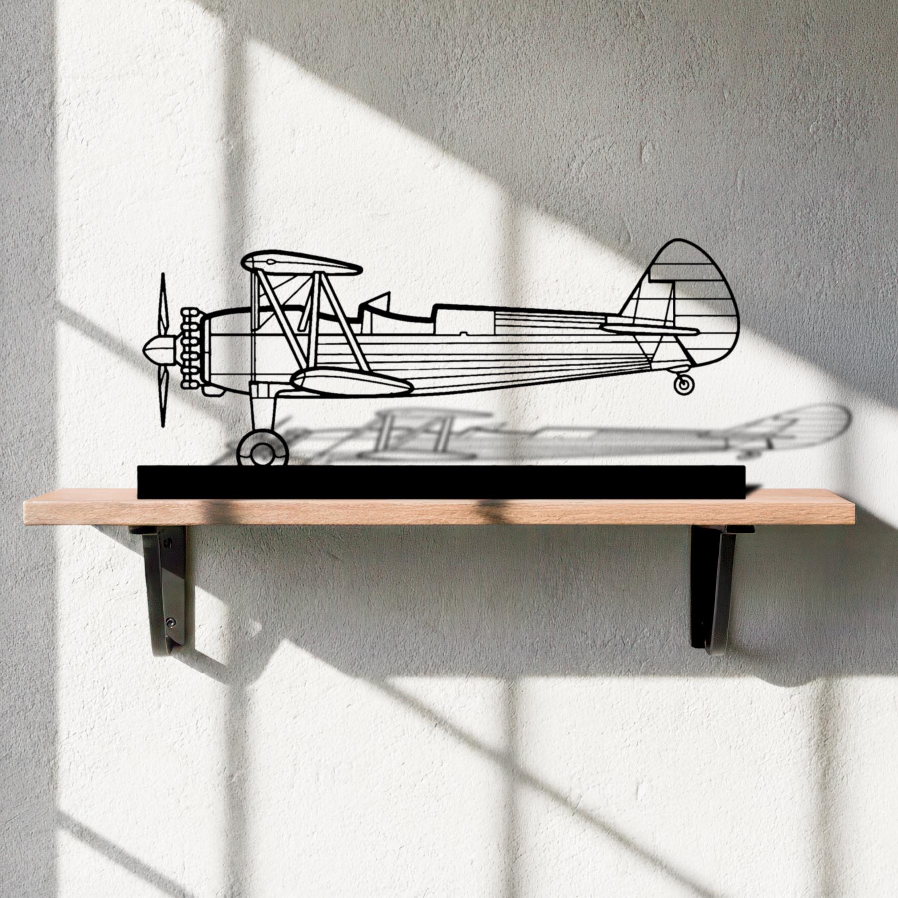 Stearman 75 Silhouette Metal Art Stand