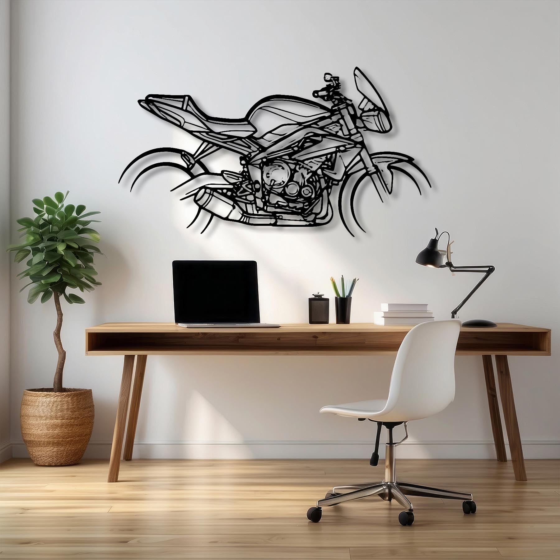 Street Triple 2016 Silhouette Metal Wall Art