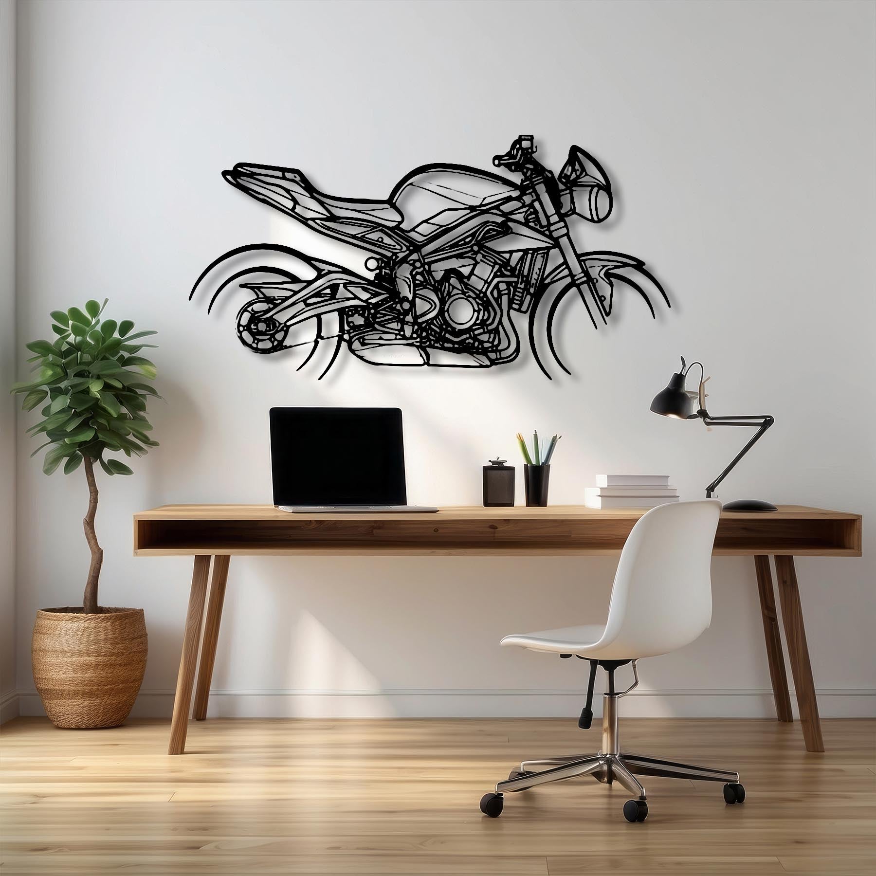 Street Triple 2019 Silhouette Metal Wall Art