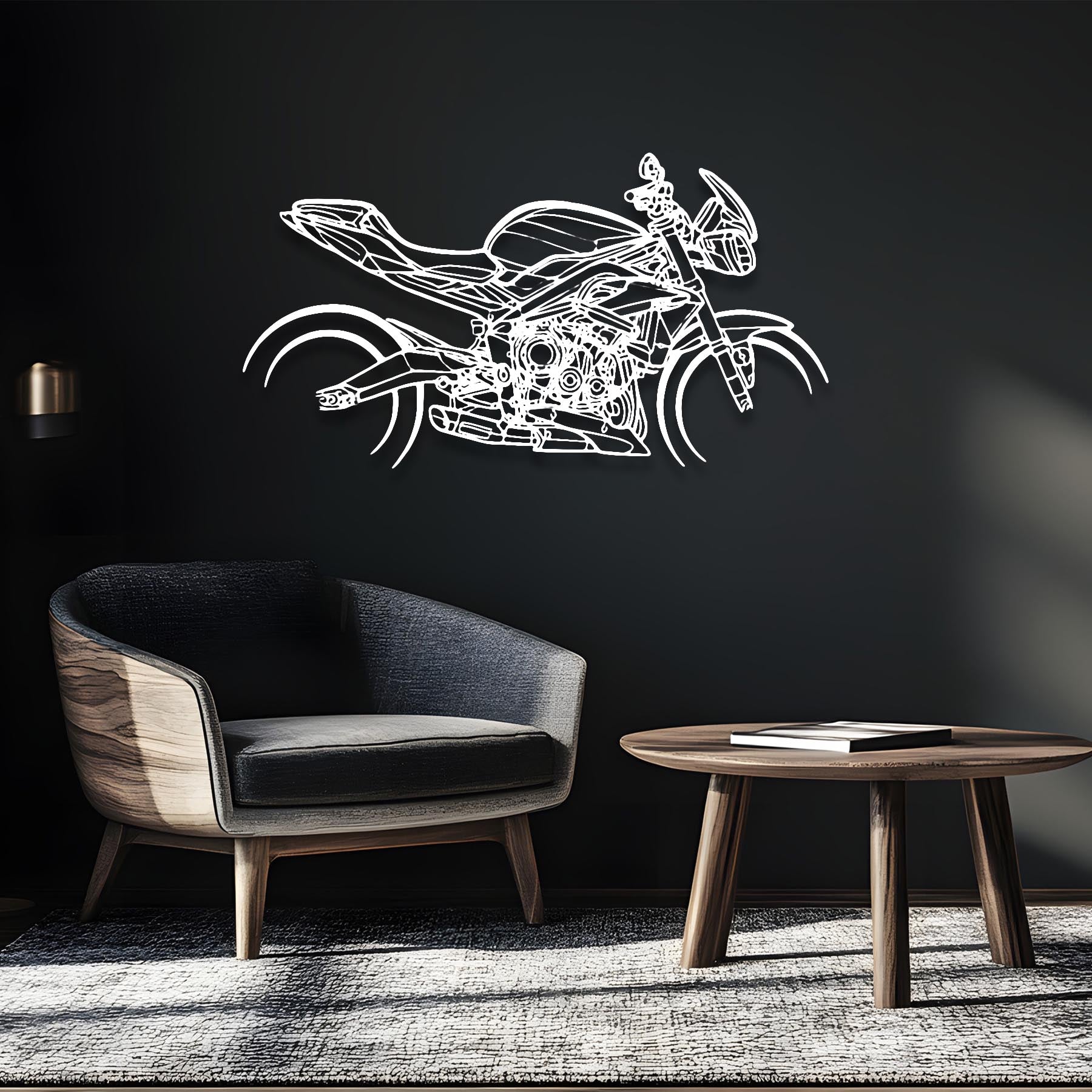 Street Triple 675R 2014 Silhouette Metal Wall Art
