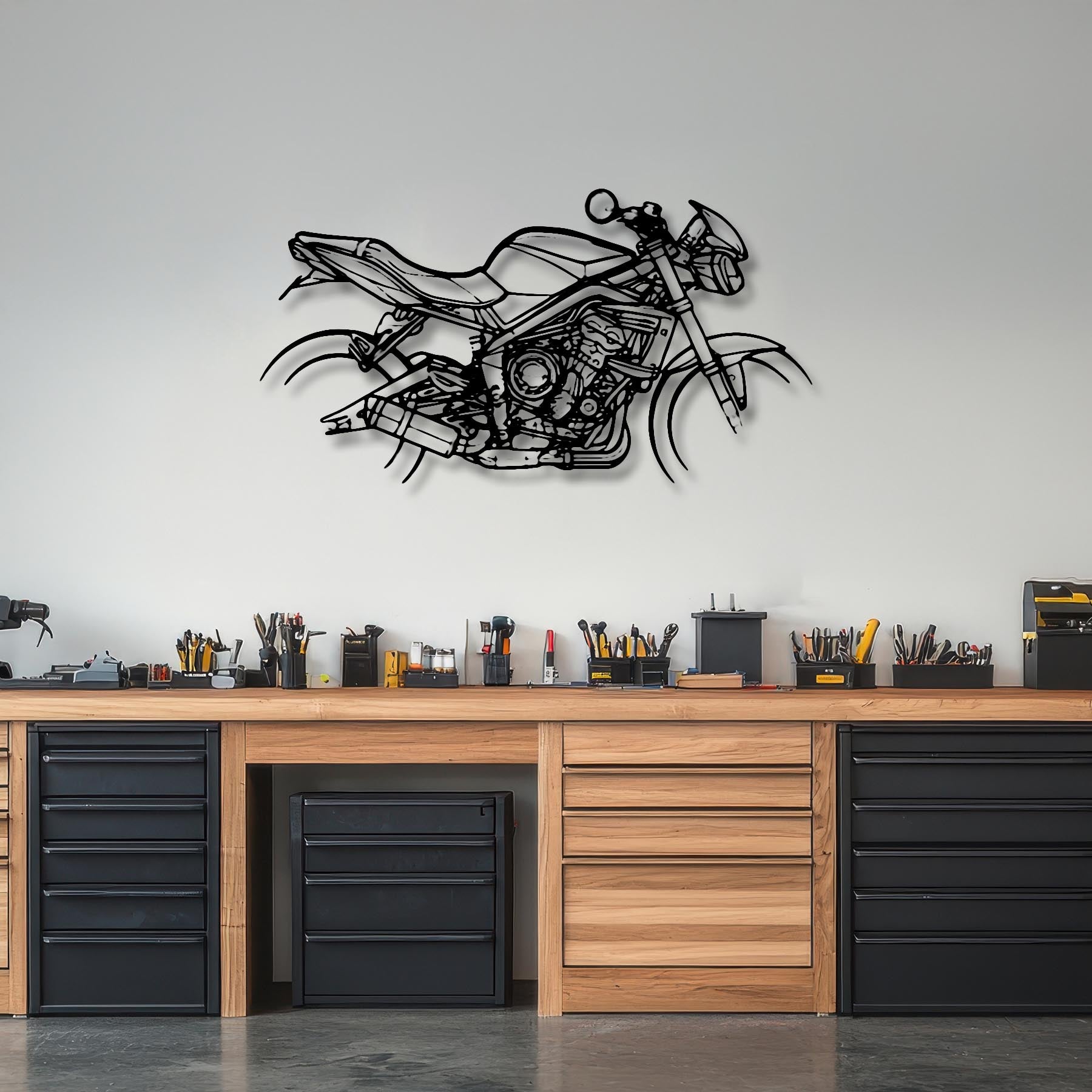 Street Triple R 2012 Silhouette Metal Wall Art