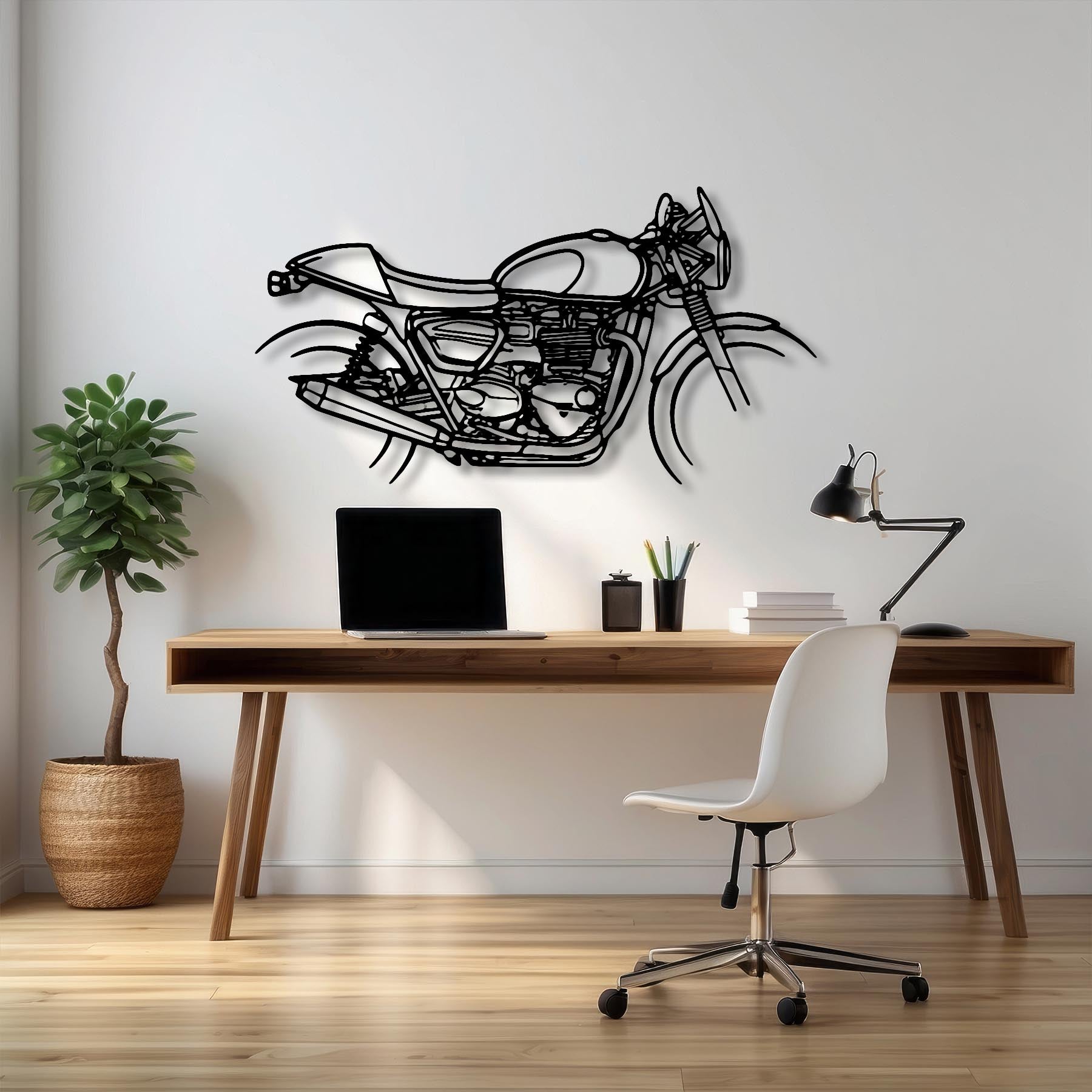 Street Twin 2020 Silhouette Metal Wall Art