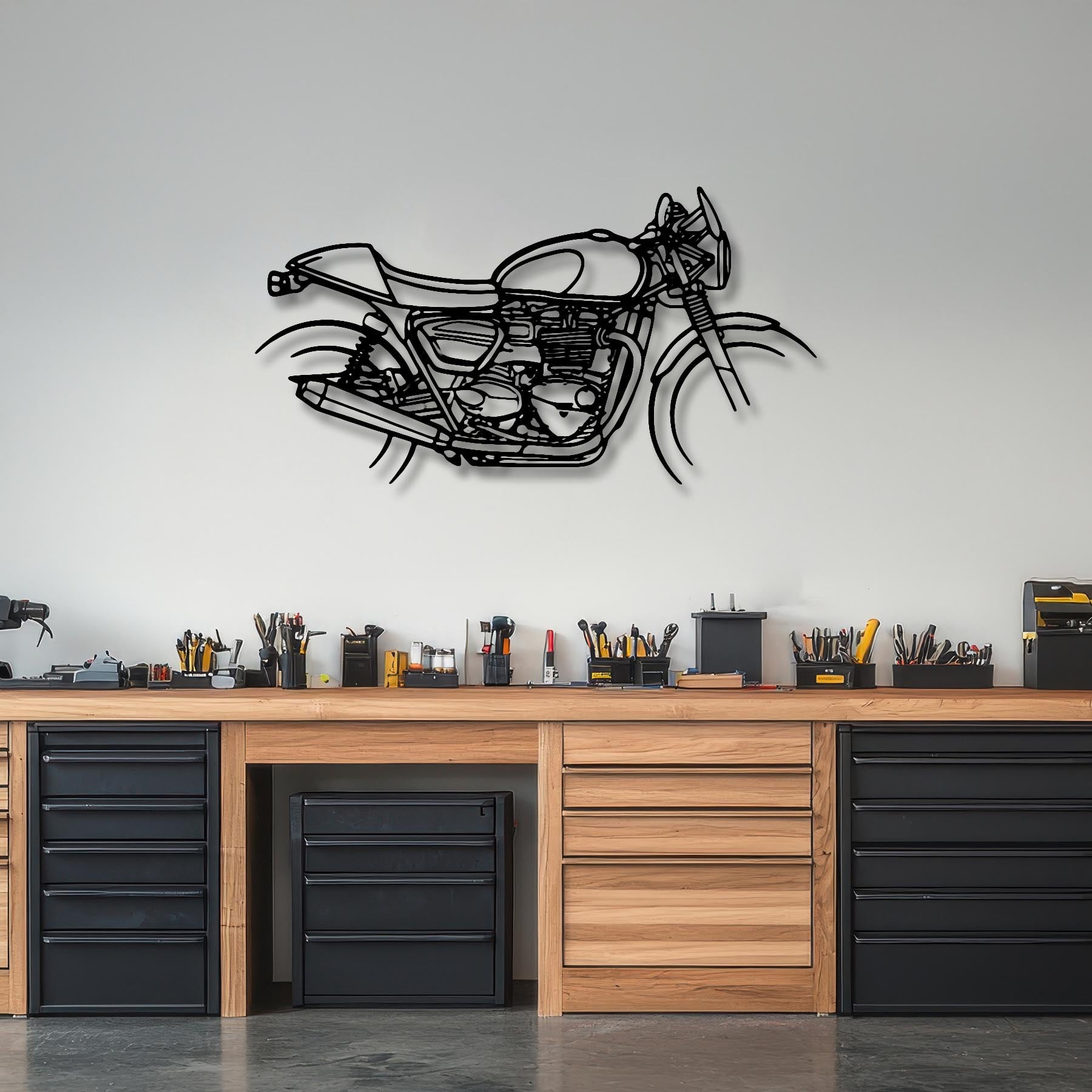 Street Twin 2020 Silhouette Metal Wall Art