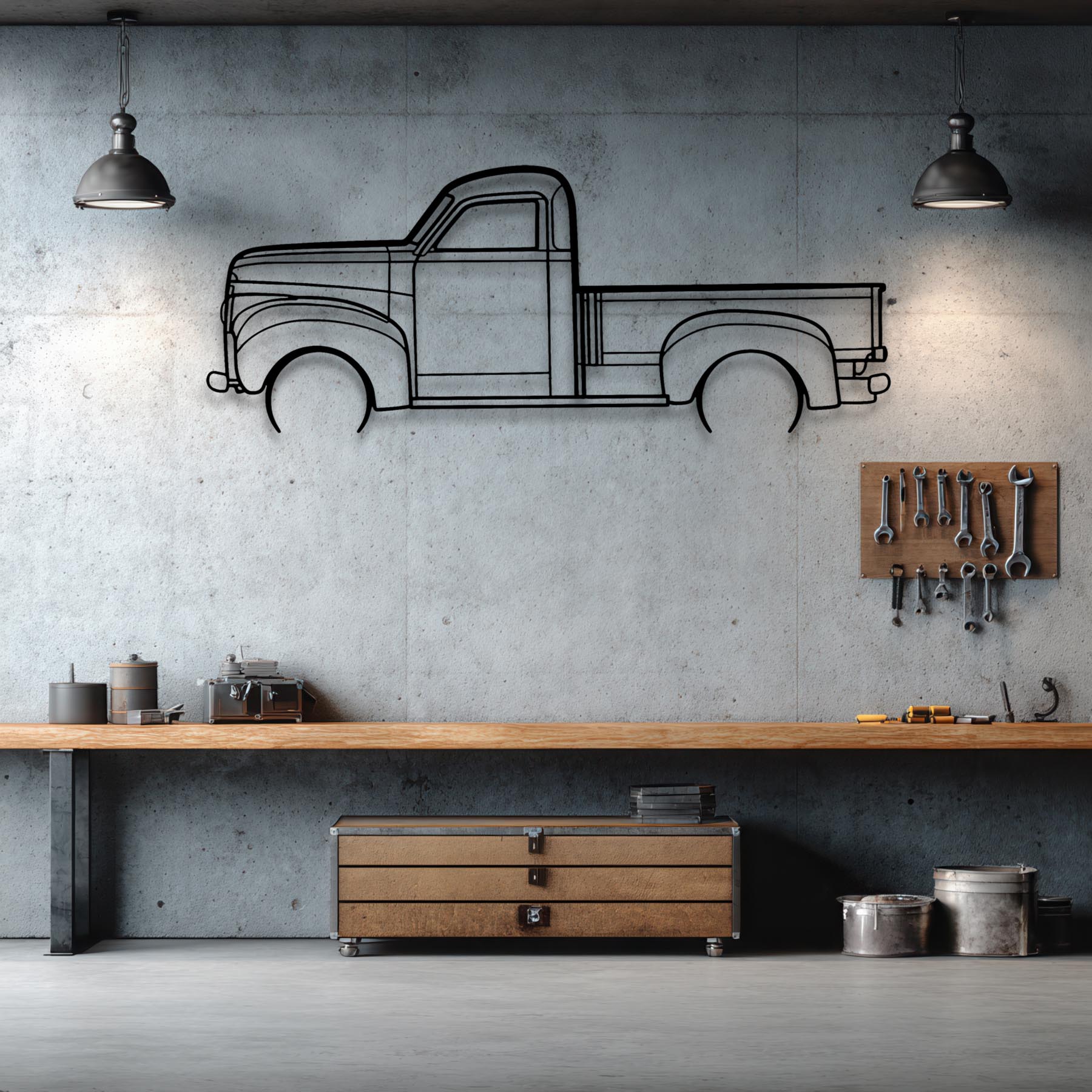 Studebaker M5 Detailed Silhouette Metal Wall Art