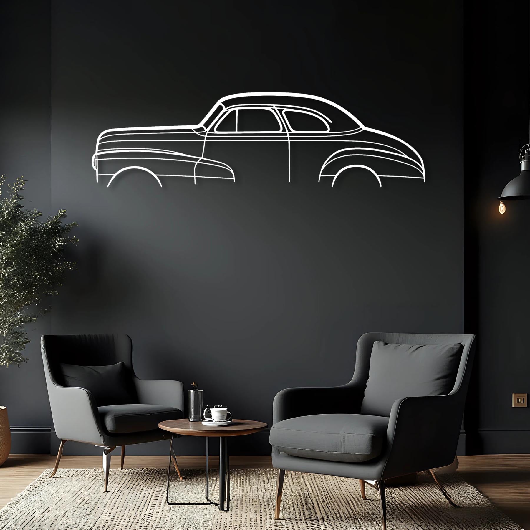 Stylemaster Coupe 1948 Classic Silhouette Metal Wall Art