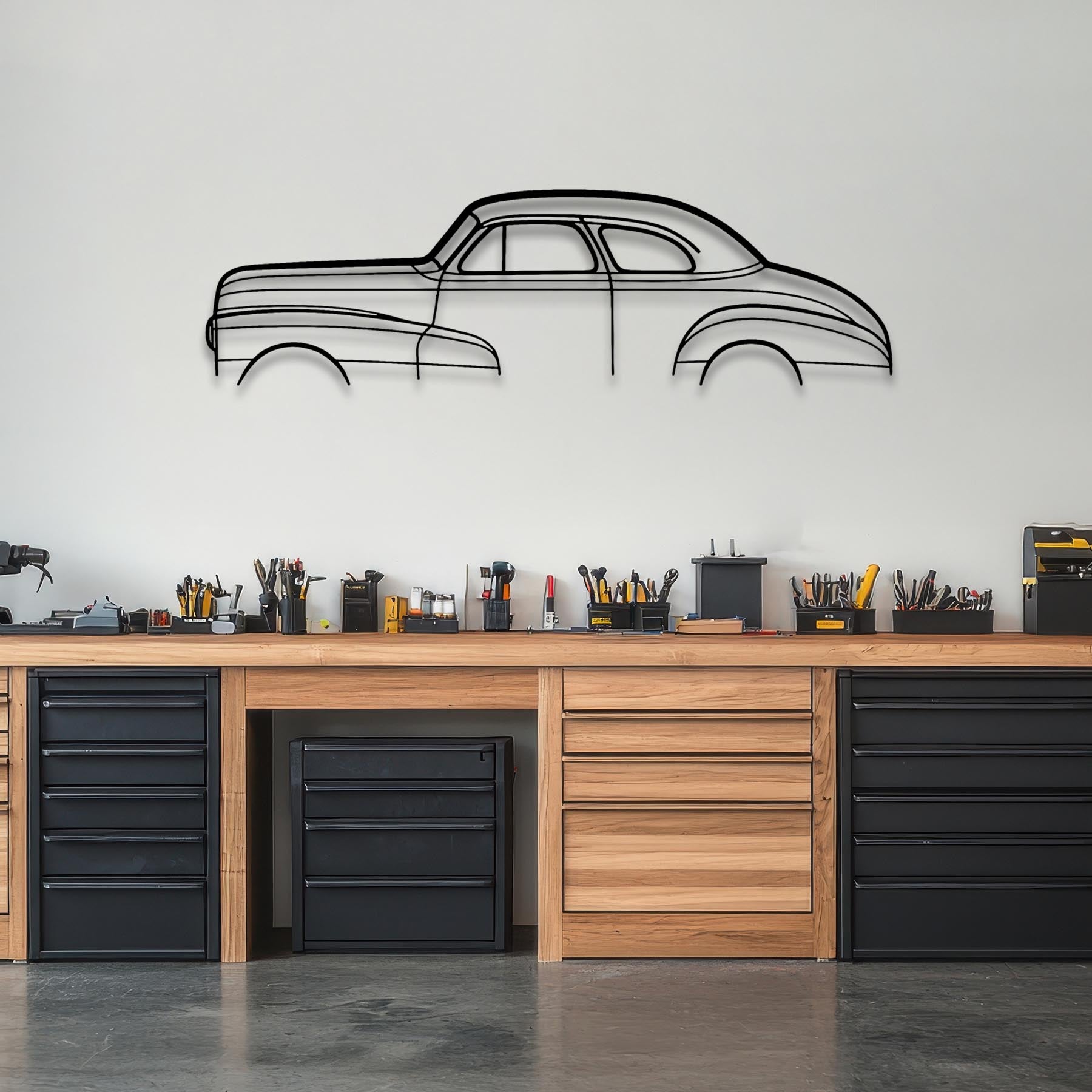 Stylemaster Coupe 1948 Classic Silhouette Metal Wall Art