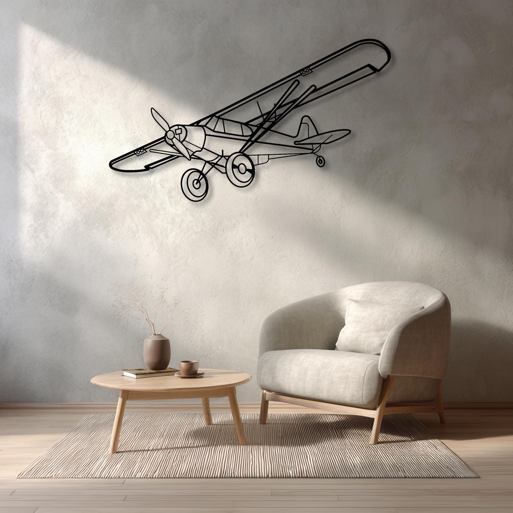 Super Cub Metal Aircraft Wall Art - NCP0139