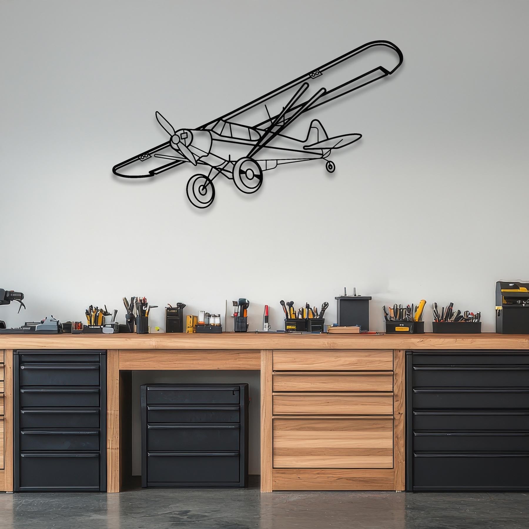 Super Cub Metal Aircraft Wall Art - NCP0139