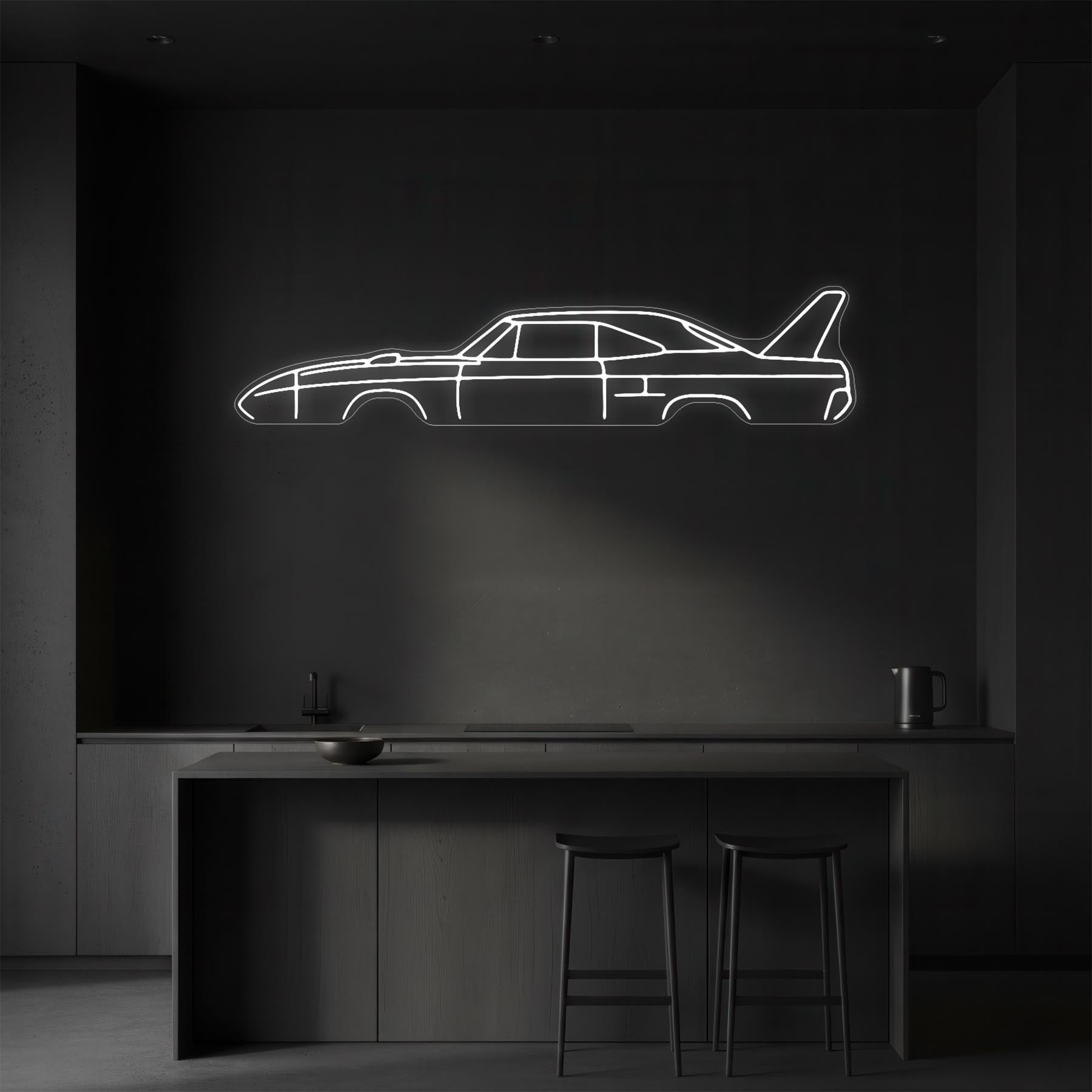 Superbird 1970 Neon Silhouette