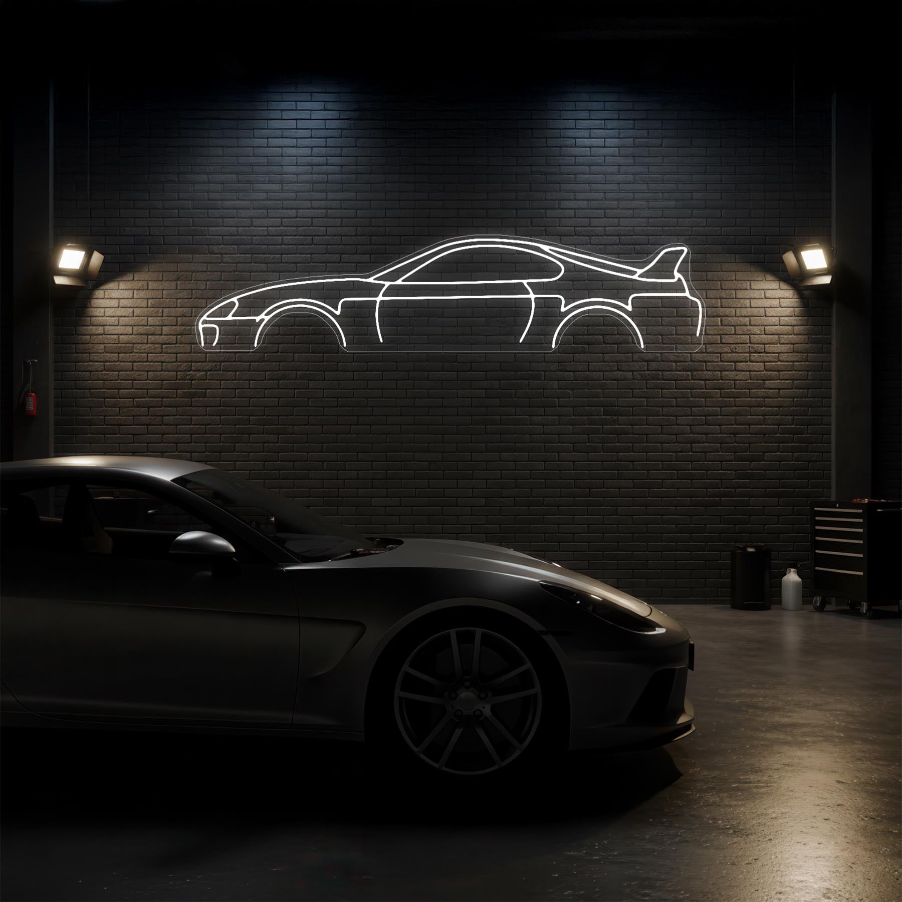 Supra MK4 Neon Silhouette