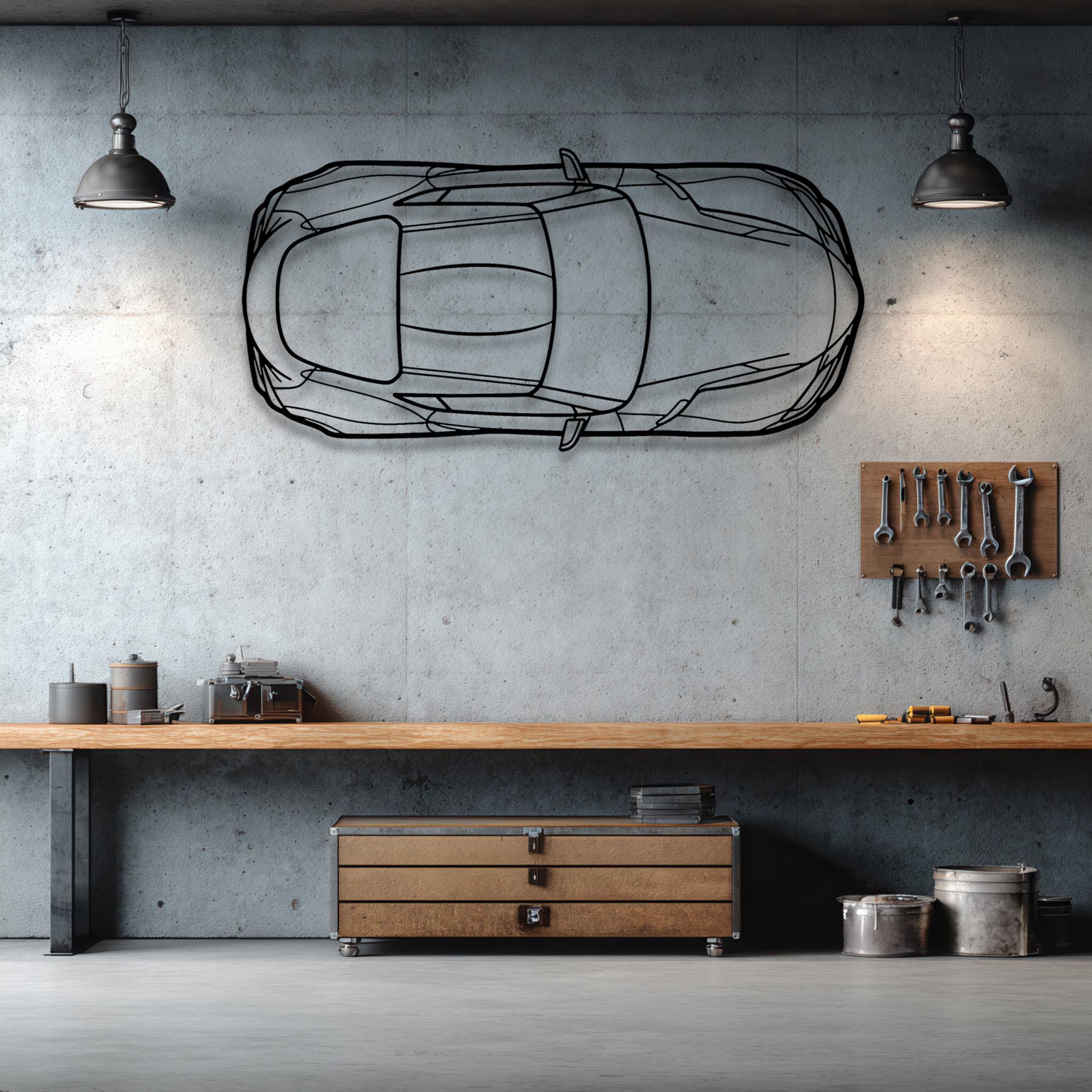 Supra MK5 TOP Metal Silhouette Wall Art