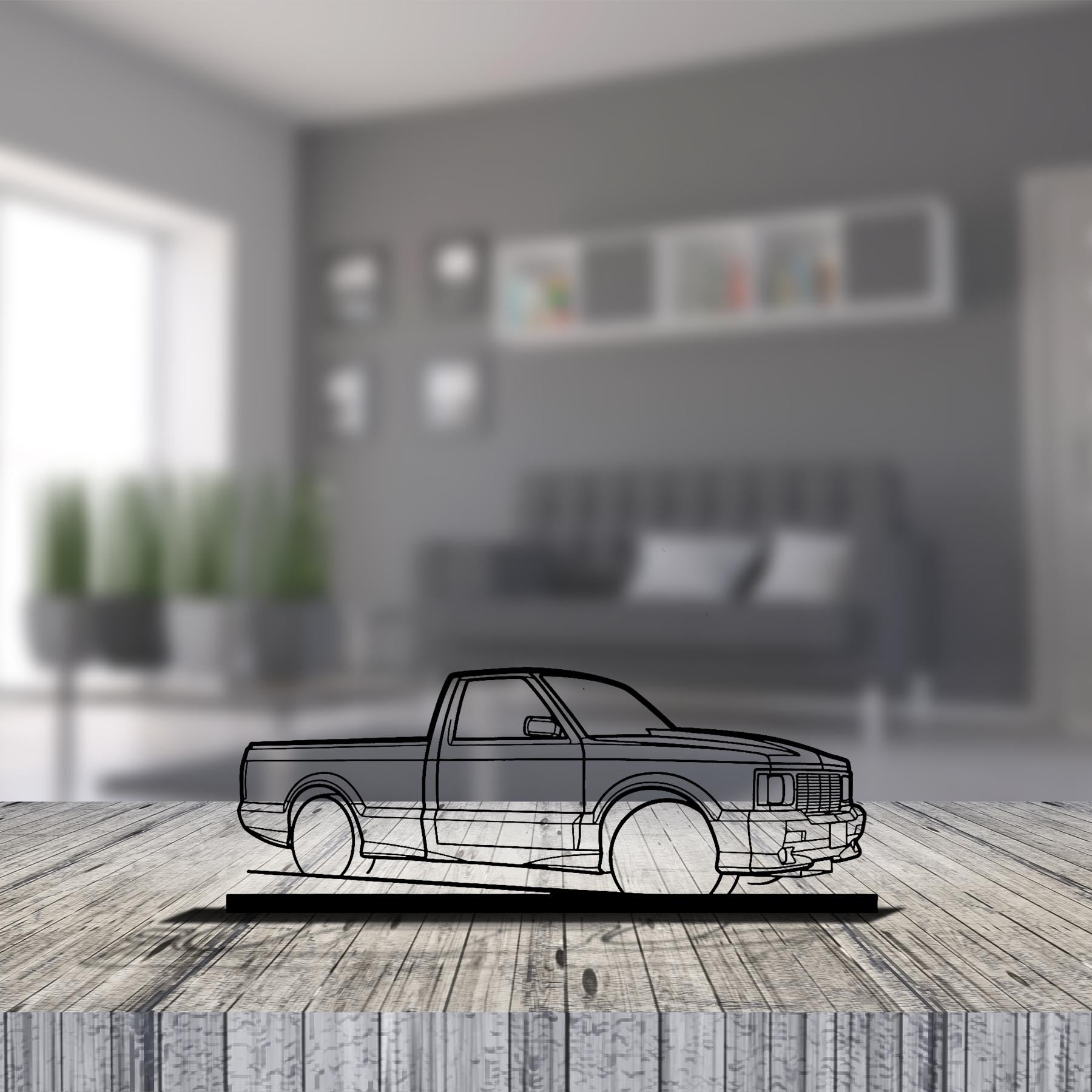 Syclone 1991 Angle Silhouette Metal Art Stand