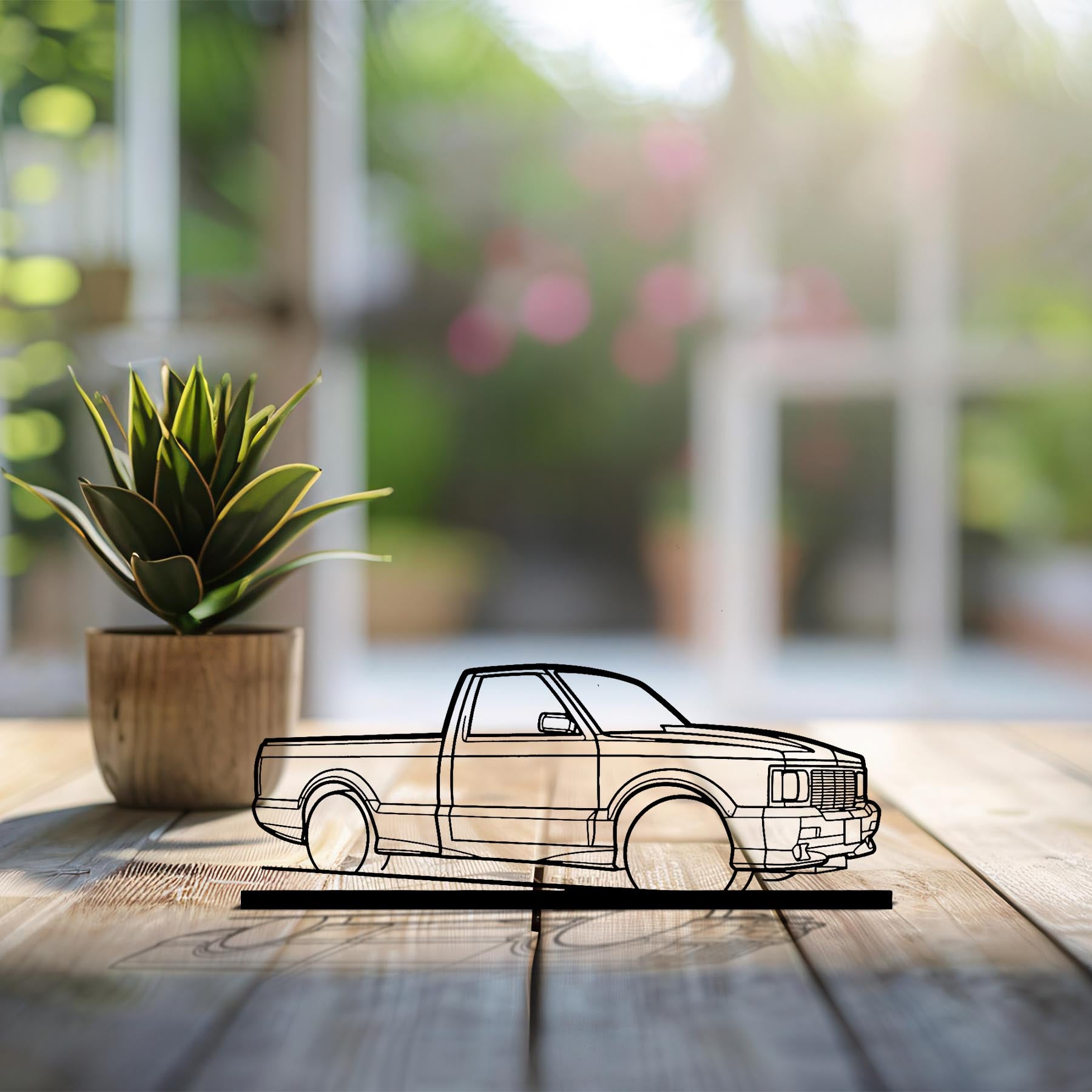 Syclone 1991 Angle Silhouette Metal Art Stand