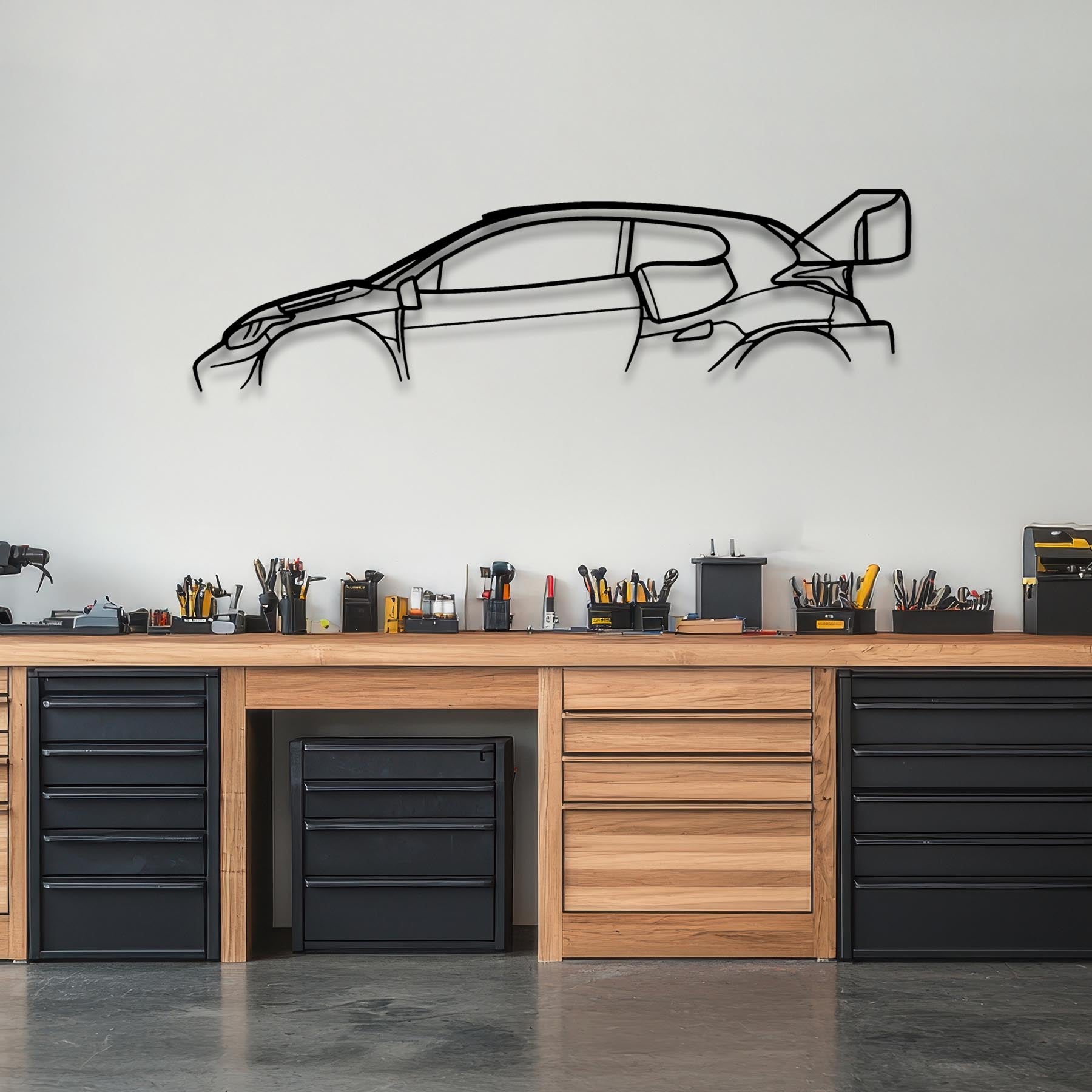 TGR Rally1 Classic Metal Silhouette Wall Art