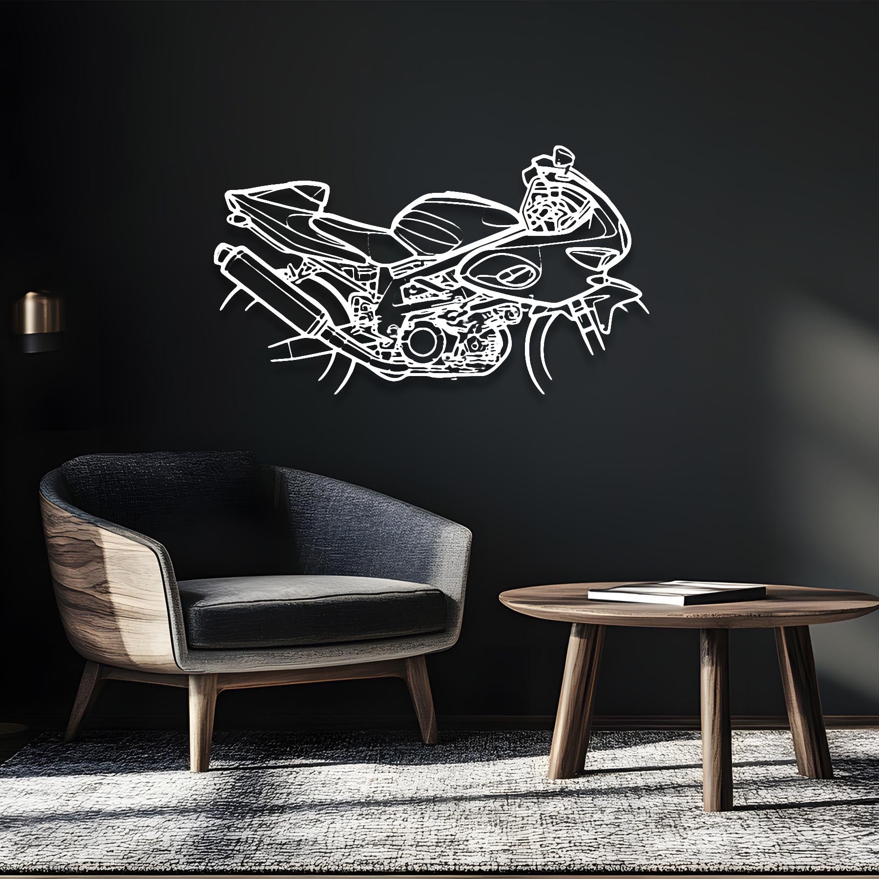 TL 1000 Supersport 1997 Silhouette Metal Wall Art