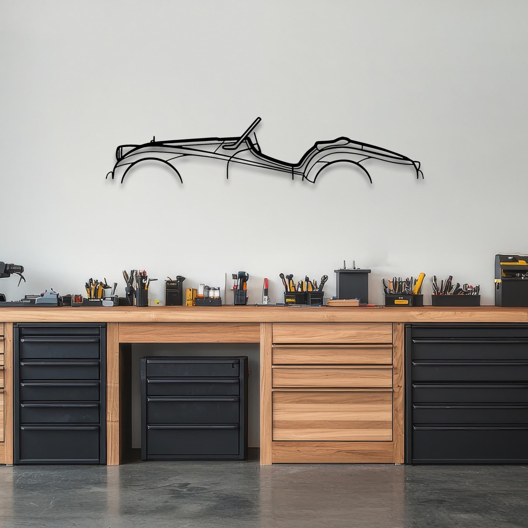 TR3A 1959 Classic Silhouette Metal Wall Art