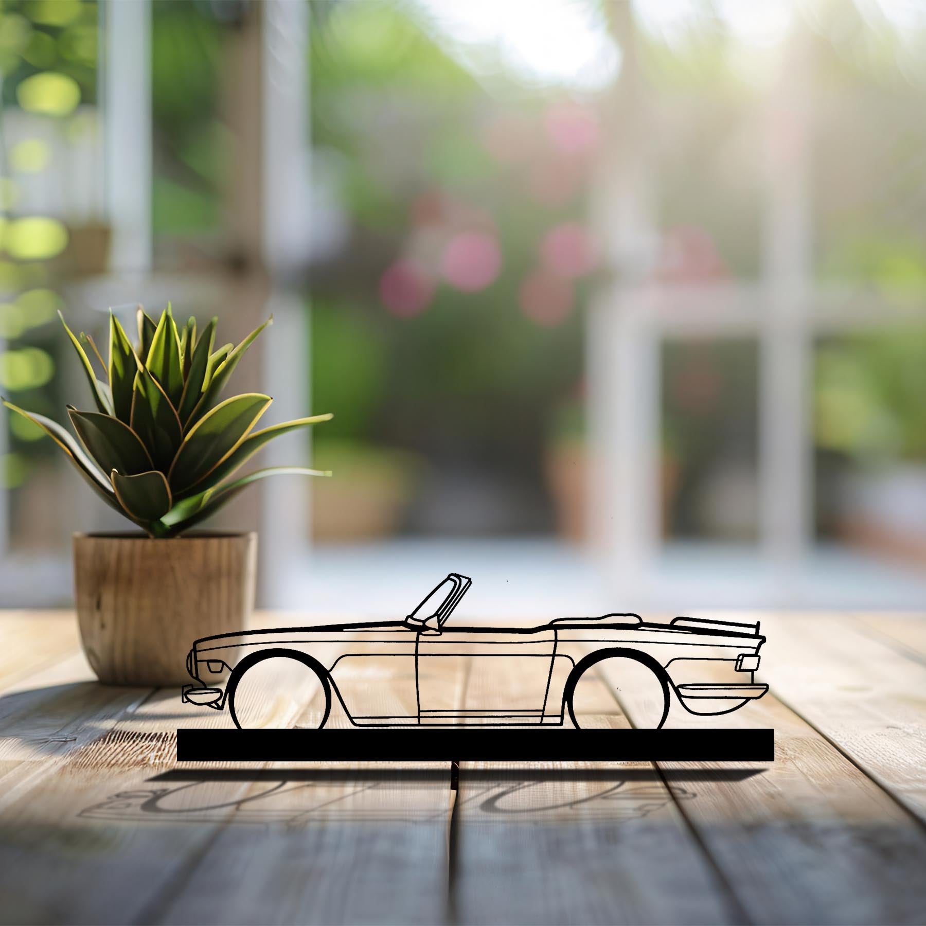 TR6 1974 Silhouette Metal Art Stand