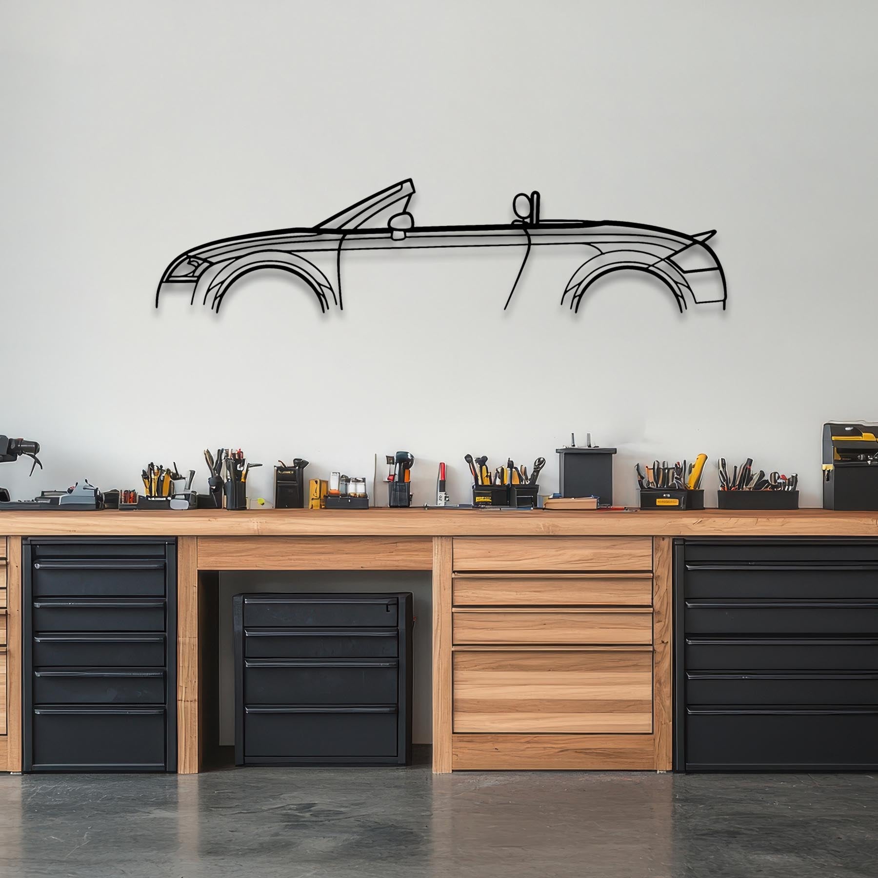 TT Mk1 Roadster 2001 Classic Silhouette Metal Wall Art