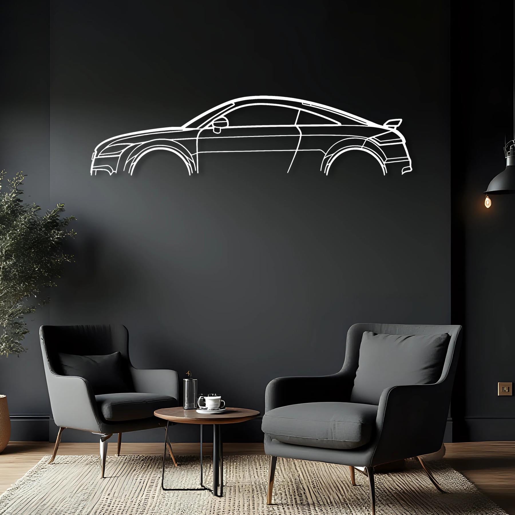 TT RS Mk2 2009 Classic Silhouette Metal Wall Art