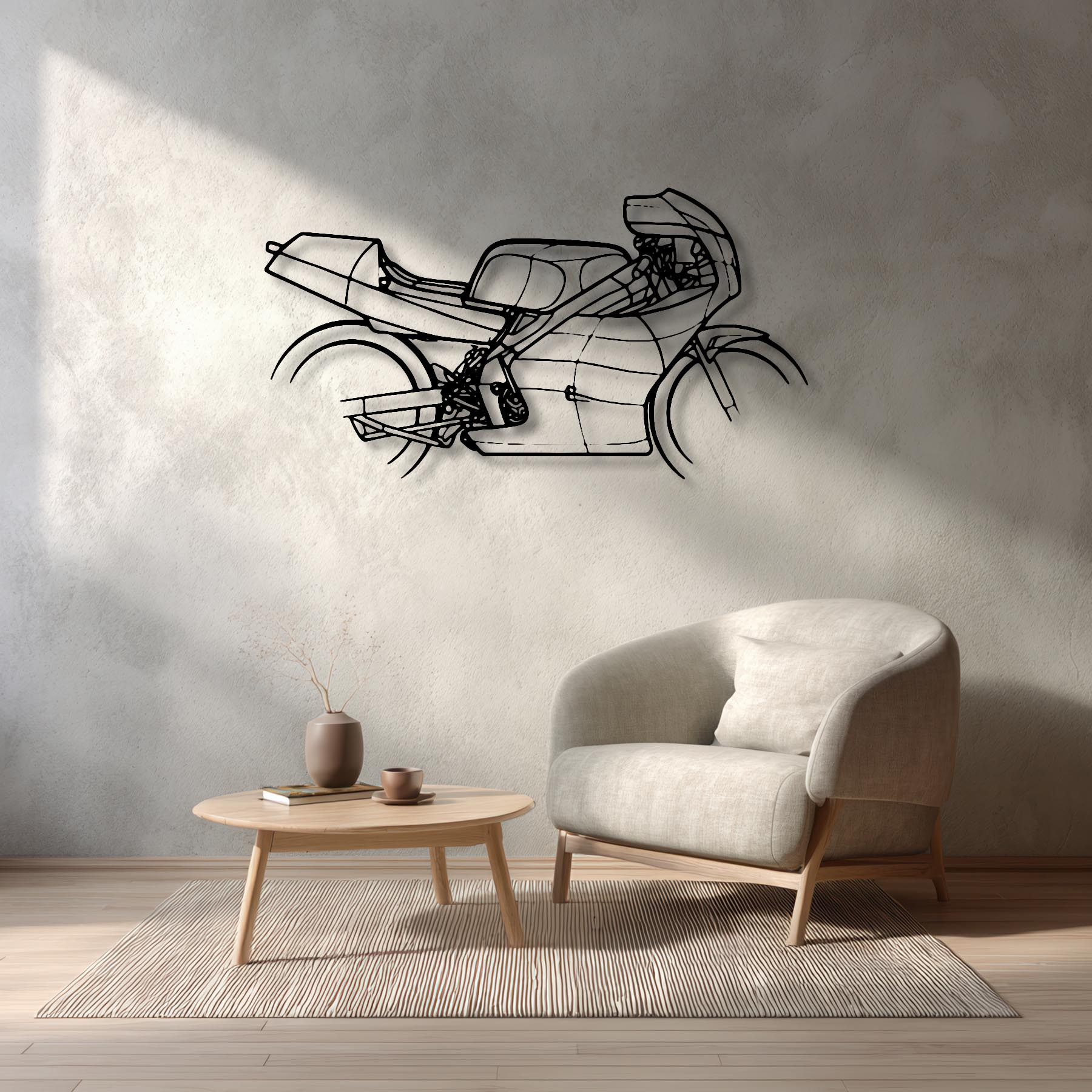 TZR250 RSP 1990 Silhouette Metal Wall Art