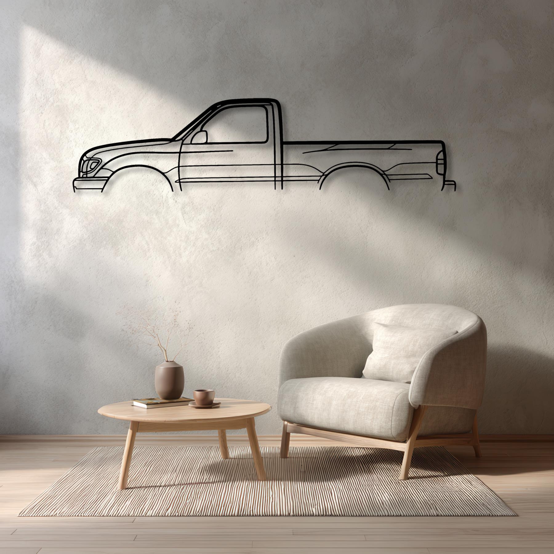 Tacoma 2002 Classic Silhouette Metal Wall Art