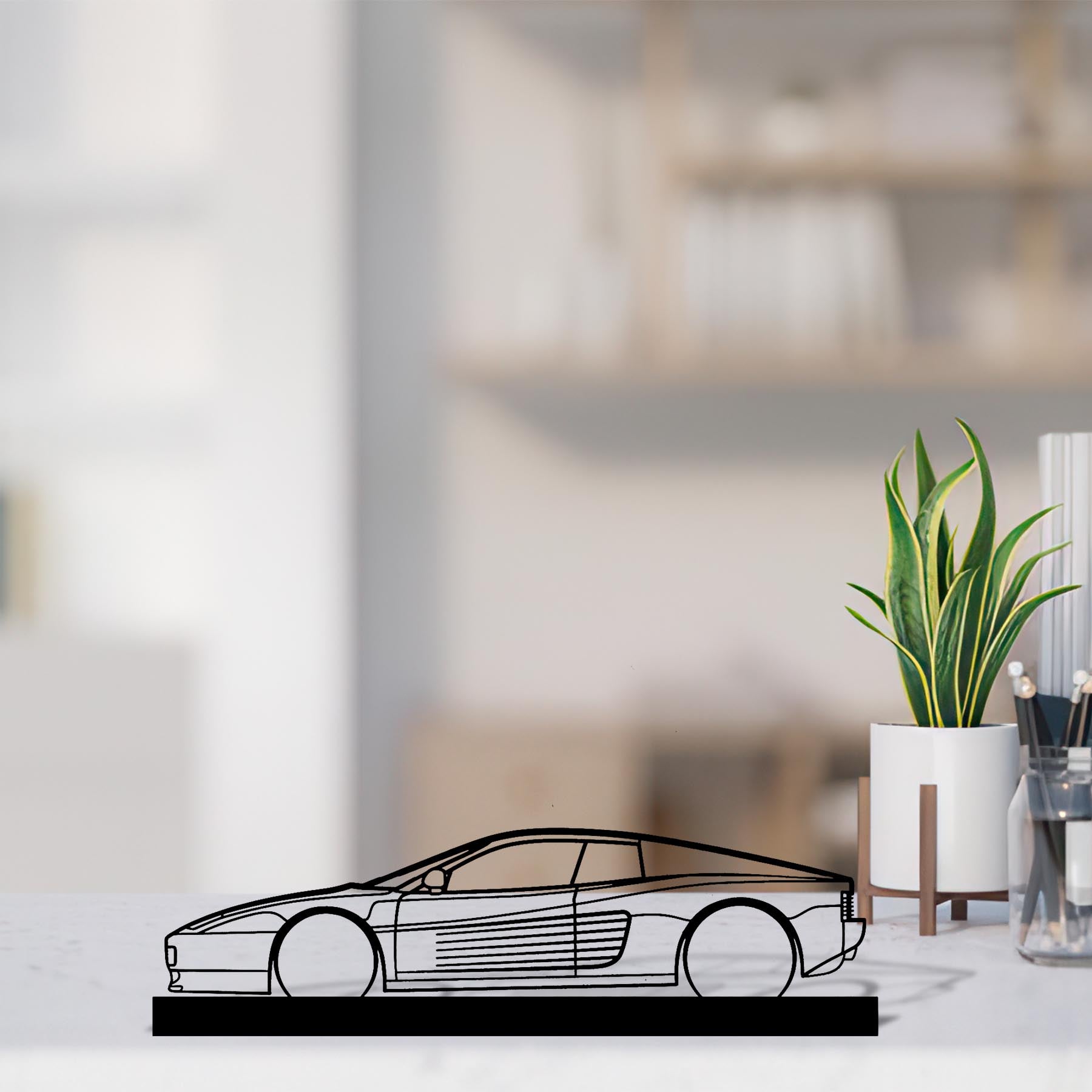 Testarossa Silhouette Metal Art Stand