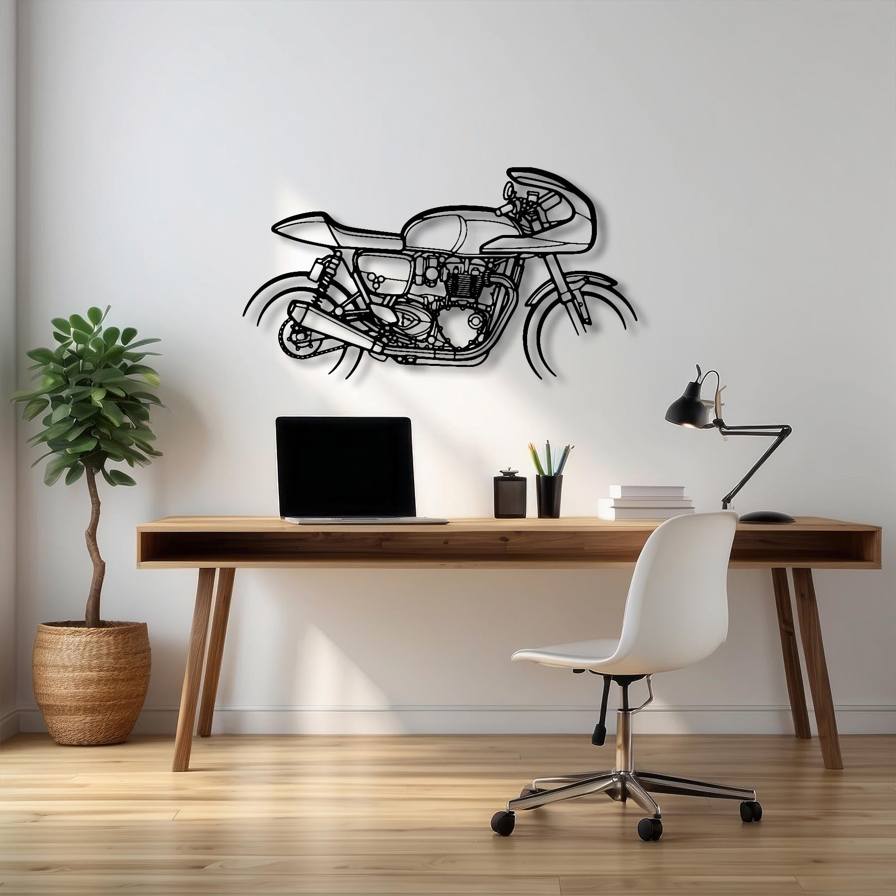 Thruxton TFC Silhouette Metal Wall Art