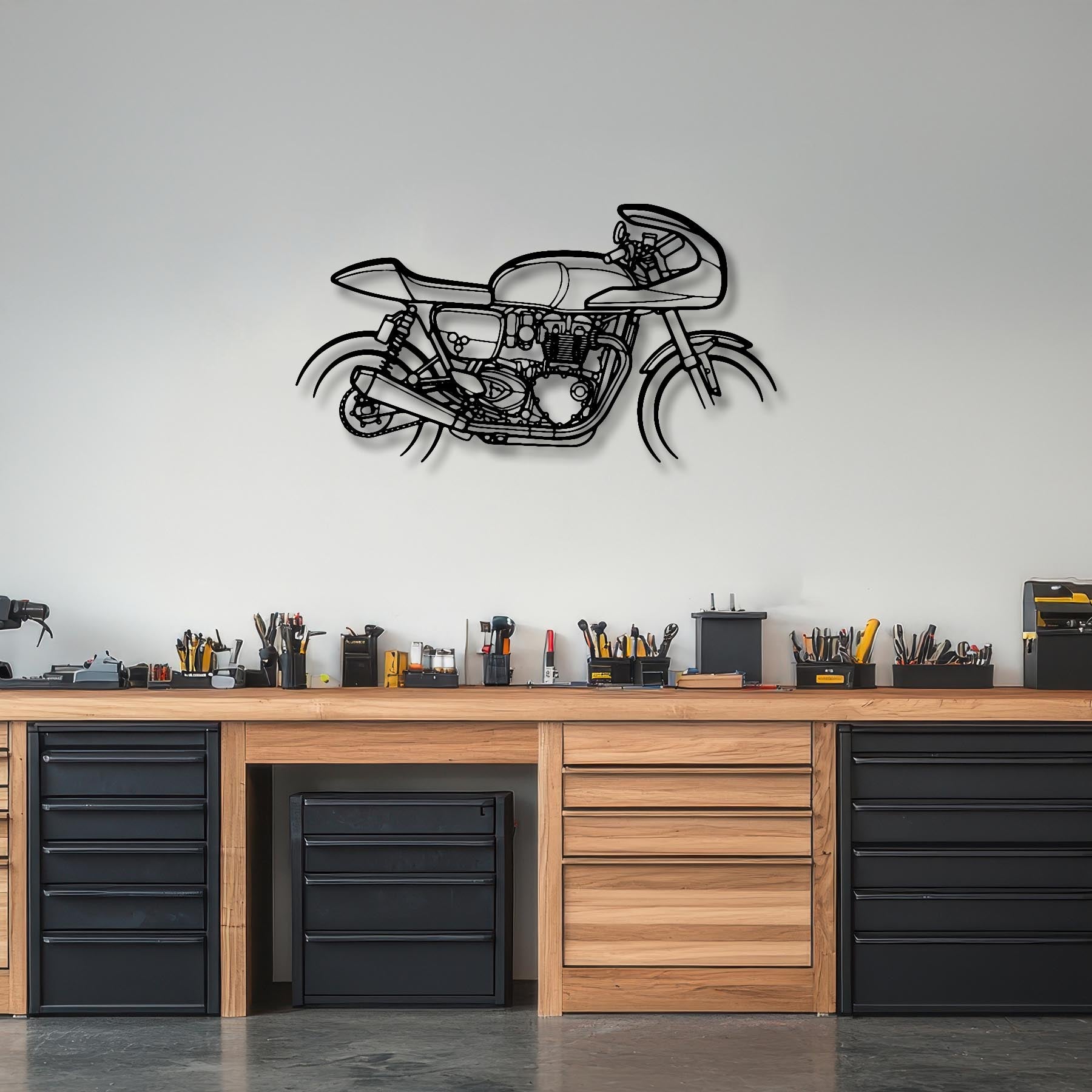Thruxton TFC Silhouette Metal Wall Art