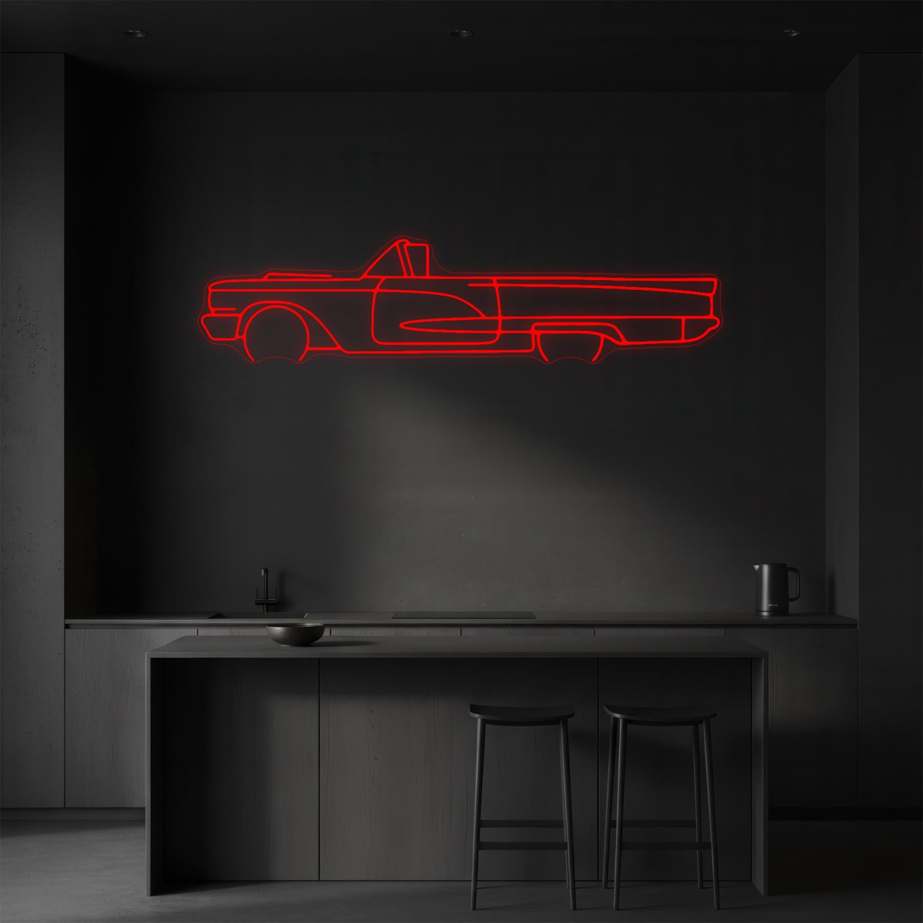 Thunderbird 1959 Neon Silhouette