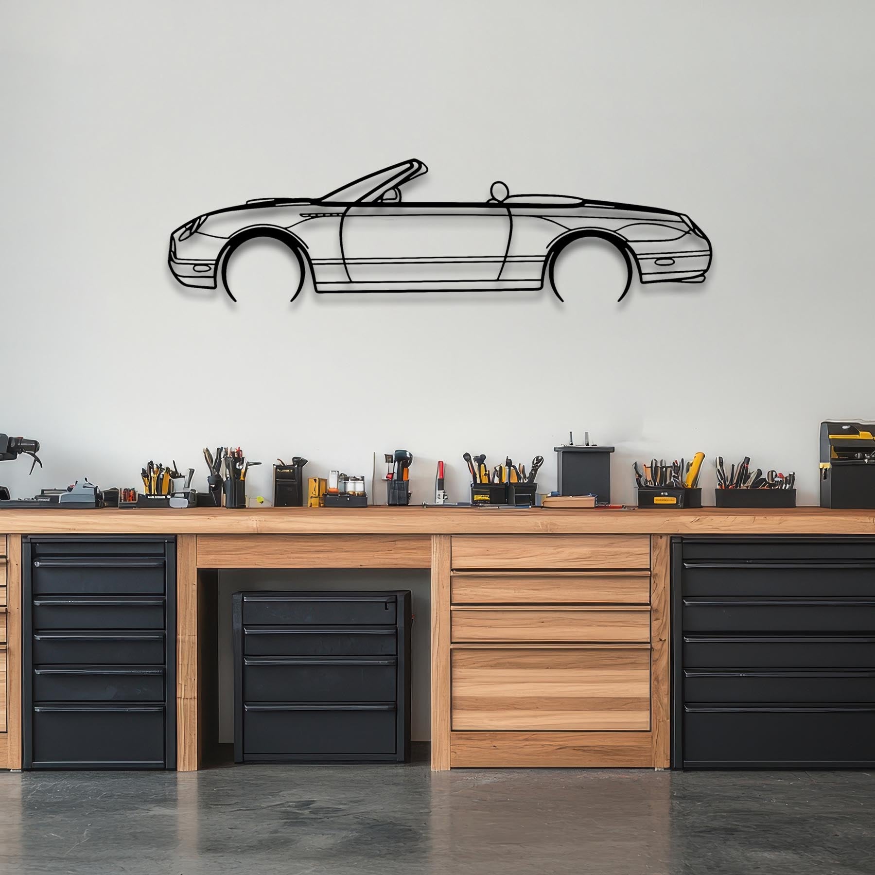 Thunderbird 2002 Detailed Silhouette Metal Wall Art