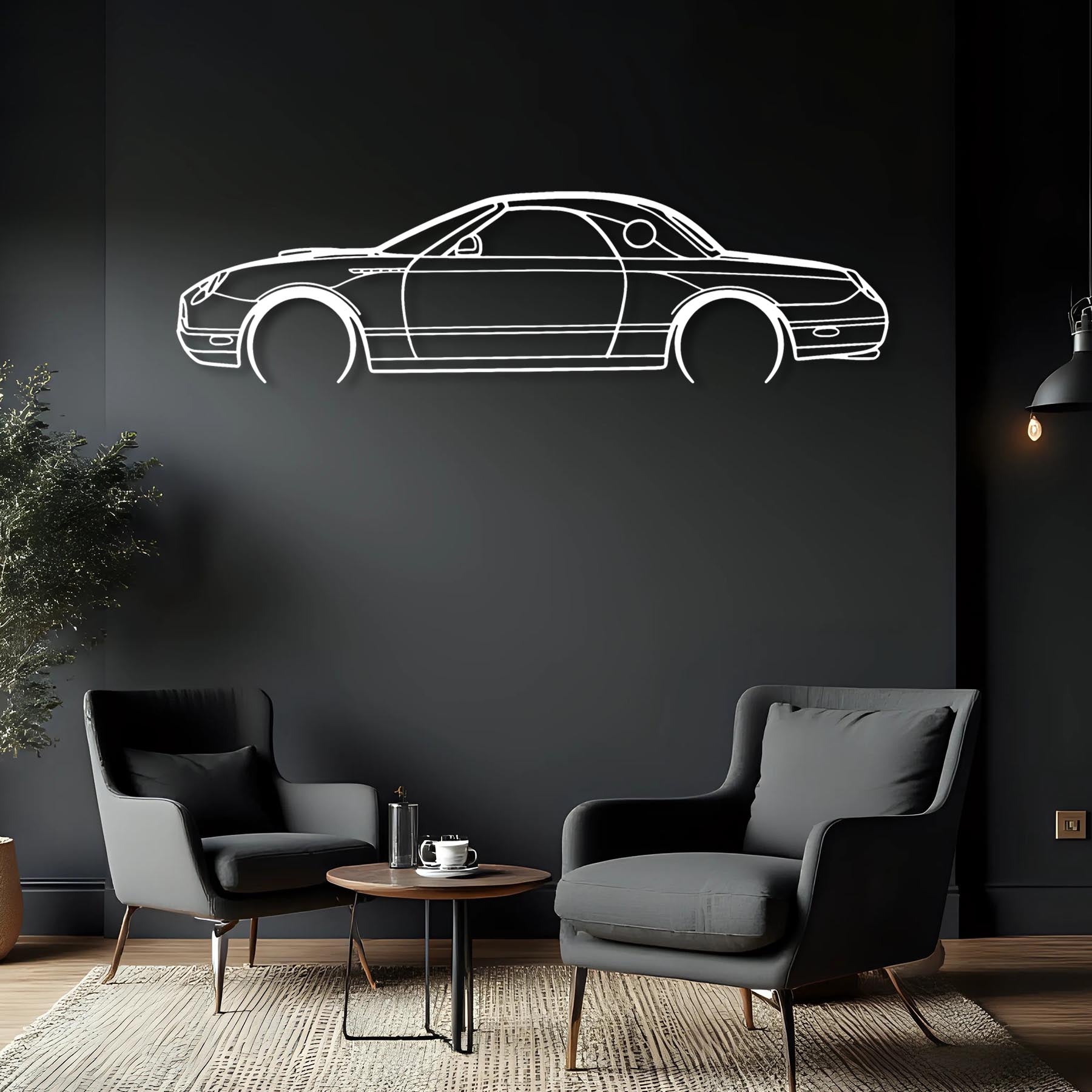 Thunderbird 2005 Detailed Silhouette Metal Wall Art