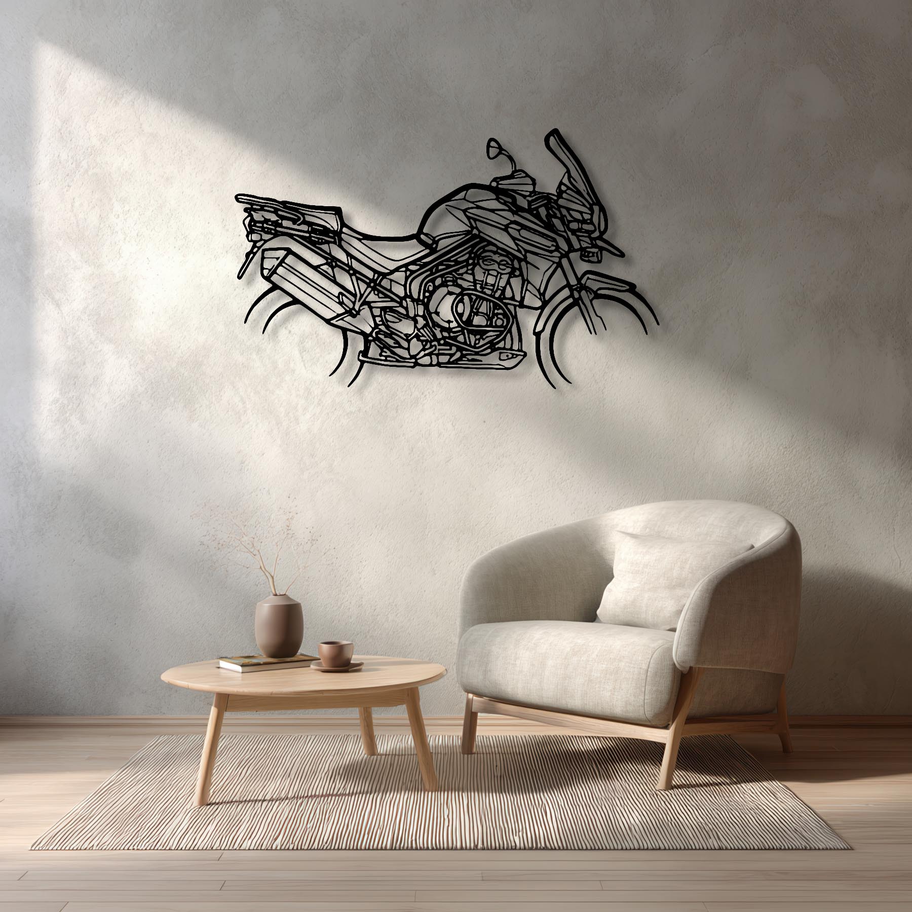 Tiger Explorer Silhouette Metal Wall Art