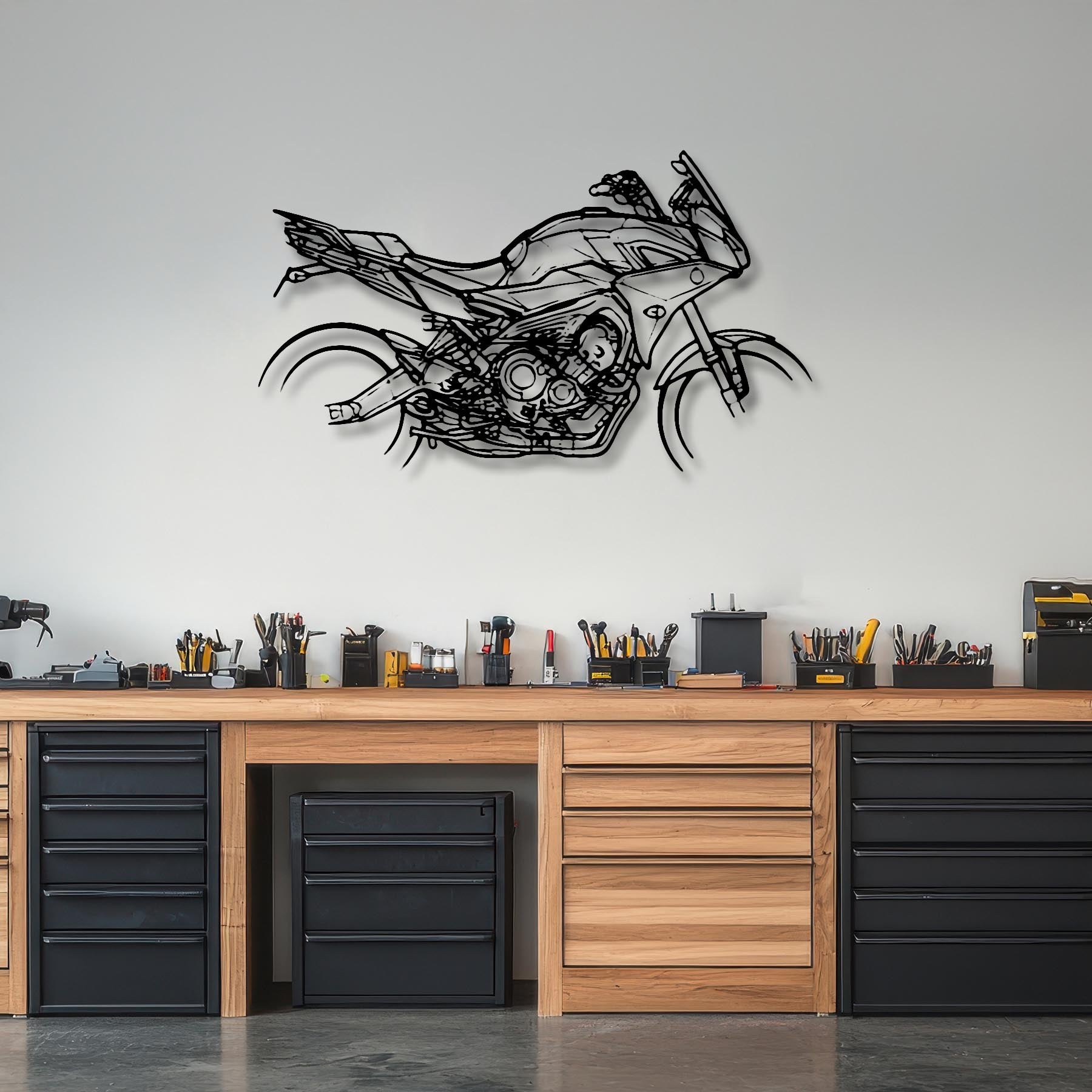 Tracer 900 2018 Silhouette Metal Wall Art