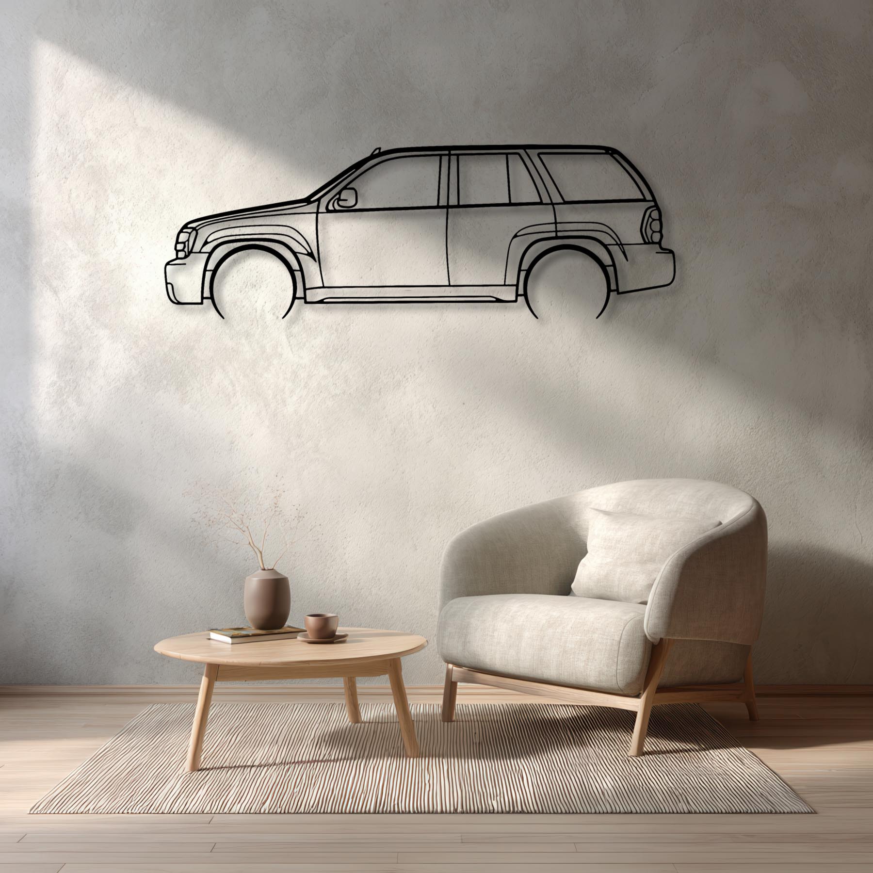 Trailblazer SS 2007 Detailed Silhouette Metal Wall Art