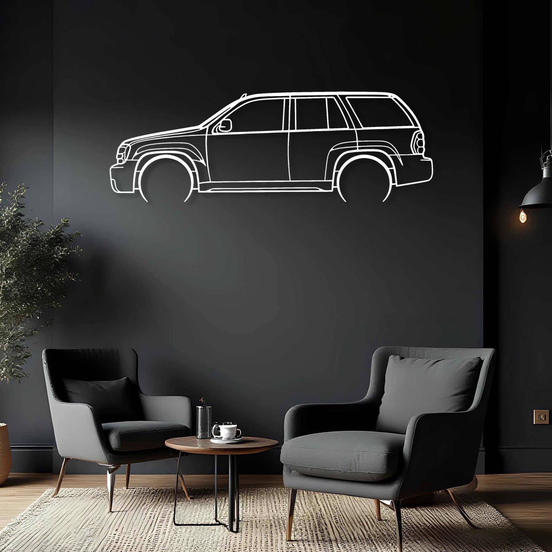 Trailblazer SS 2007 Detailed Silhouette Metal Wall Art