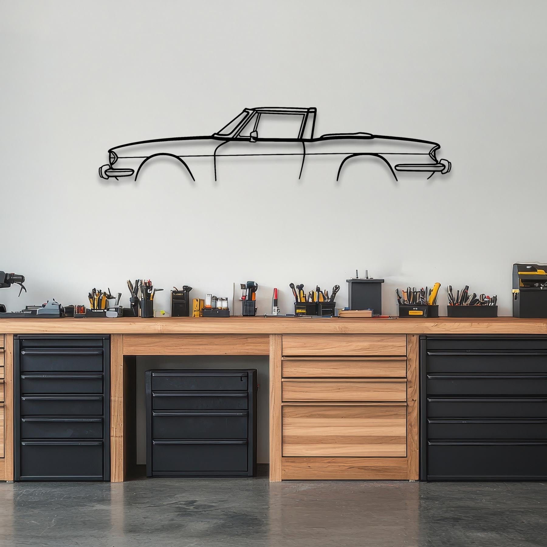 Triumph Stag 1972 Classic Silhouette Metal Wall Art