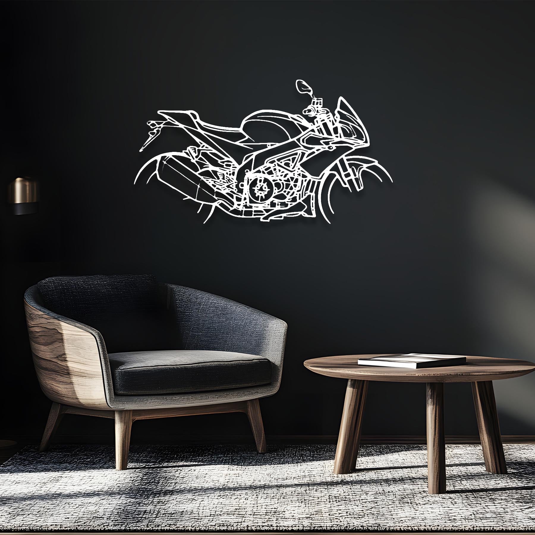 Tuono V4 2020 Silhouette Metal Wall Art