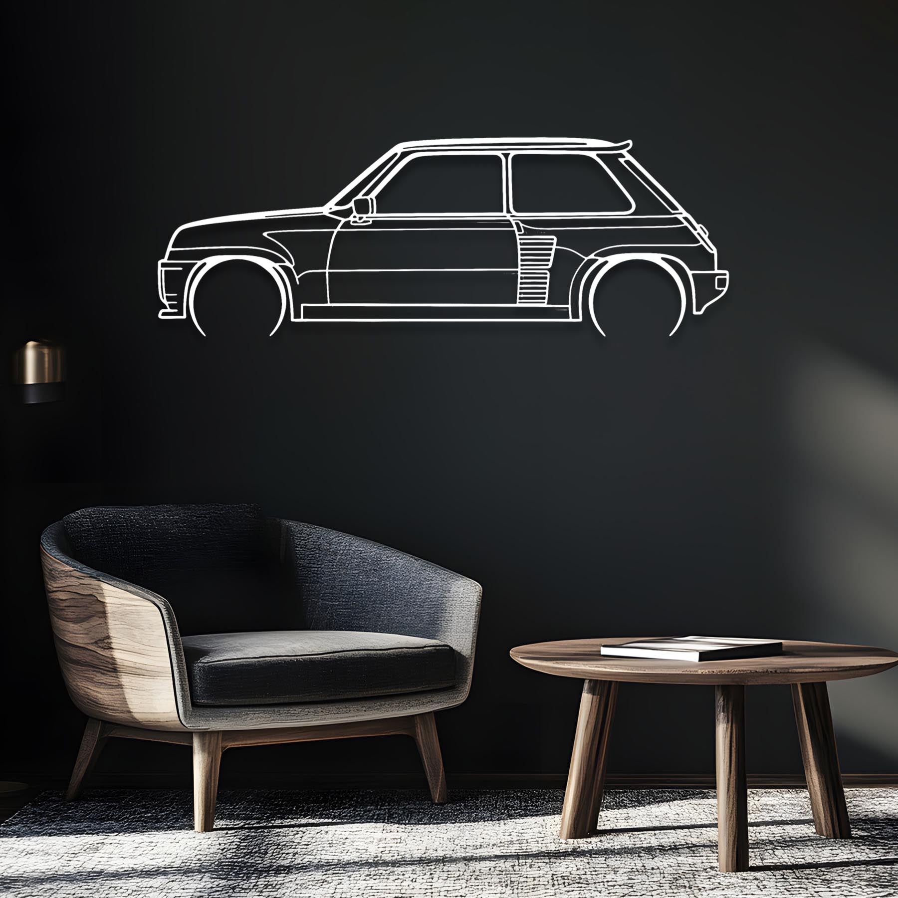 Turbo 2 1983 Detailed Silhouette Metal Wall Art