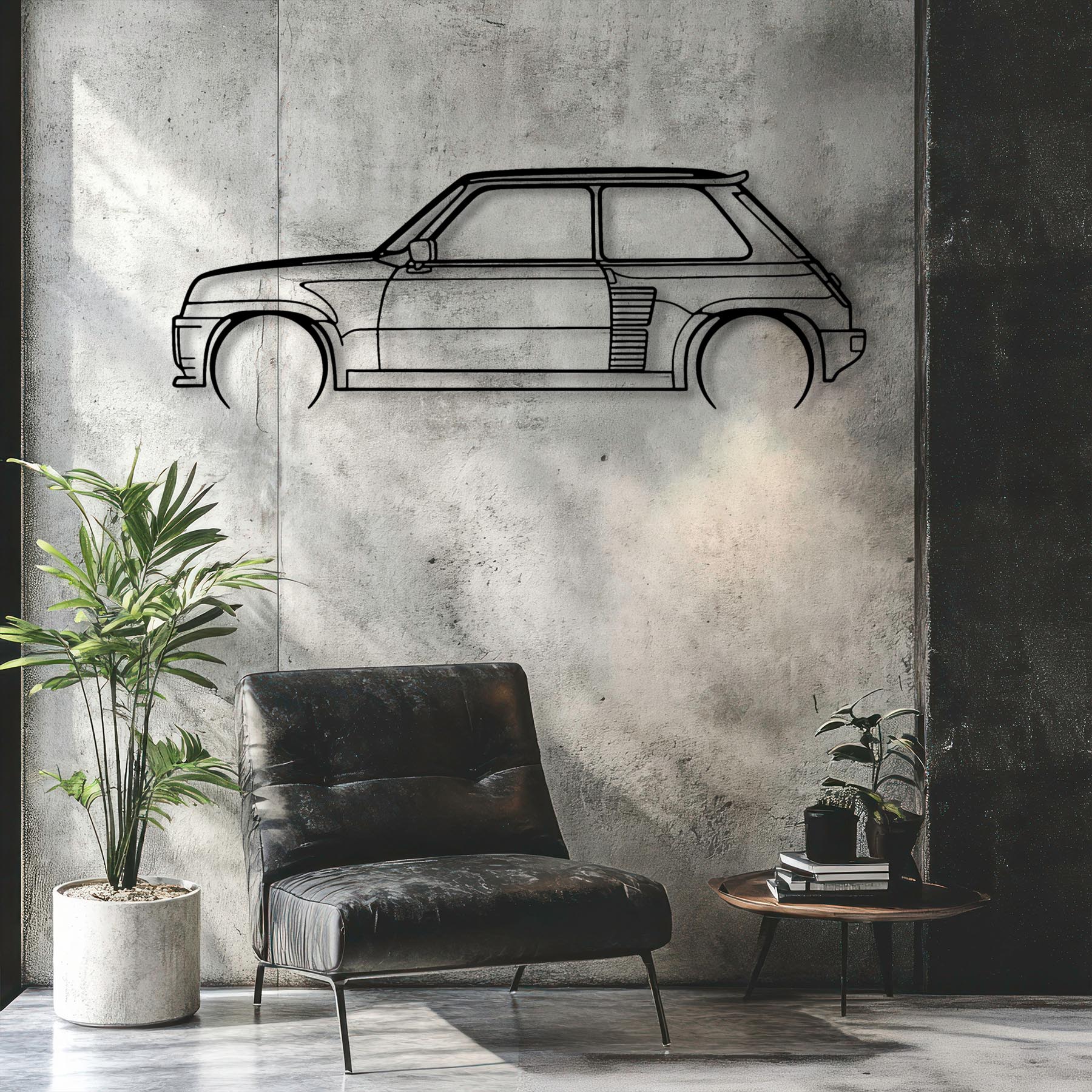 Turbo 2 1983 Detailed Silhouette Metal Wall Art