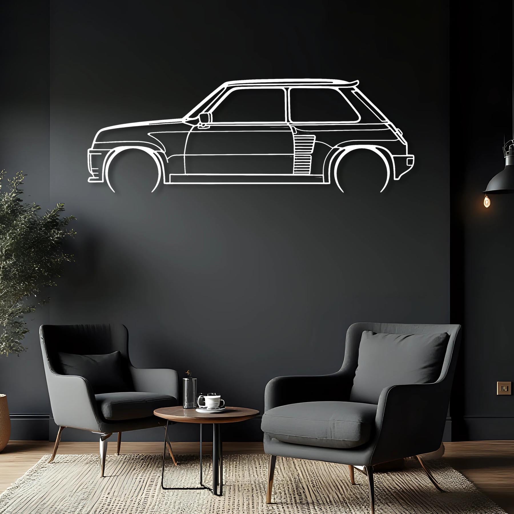Turbo 2 1983 Detailed Silhouette Metal Wall Art