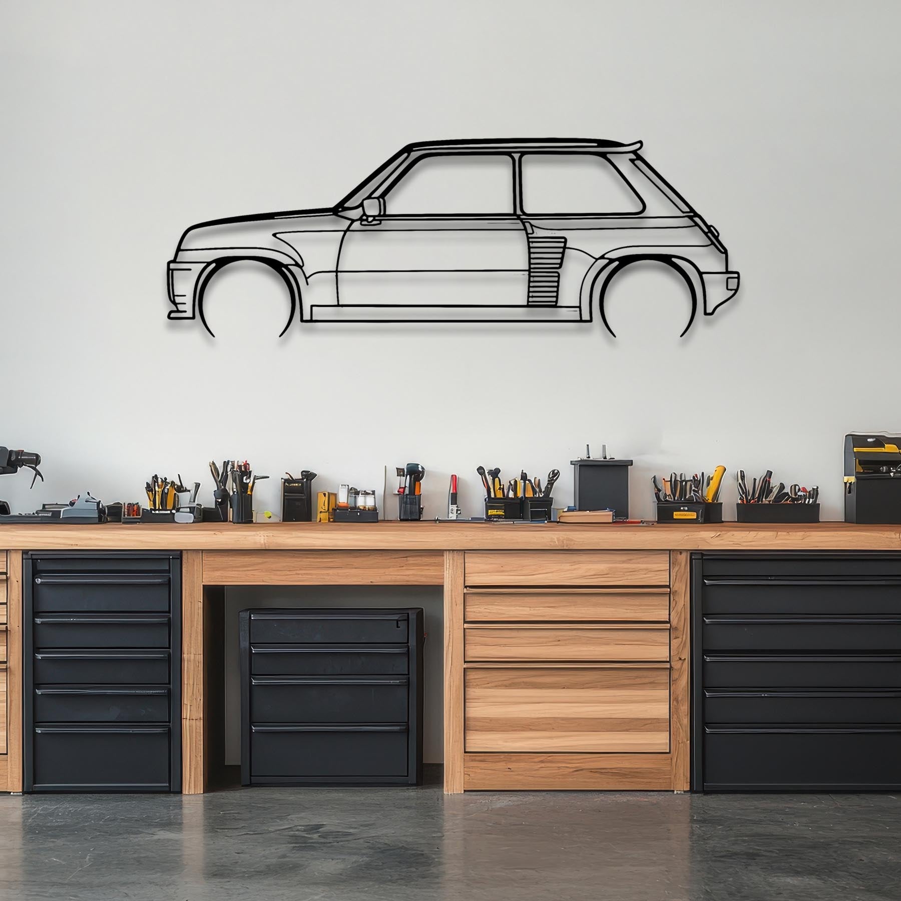 Turbo 2 1983 Detailed Silhouette Metal Wall Art