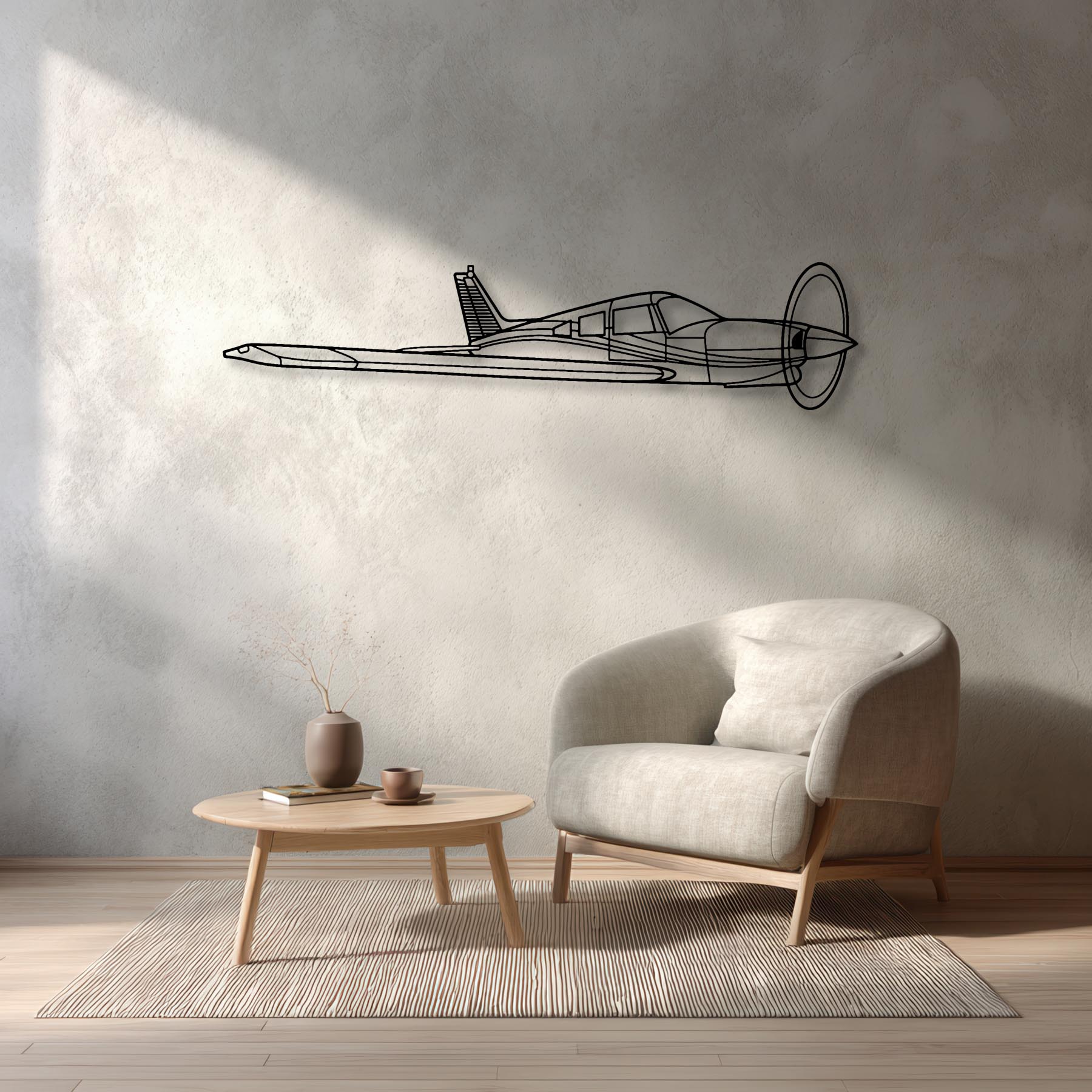 Turbo Arrow 3 Angle Metal Aircraft Wall Art - NCP0498