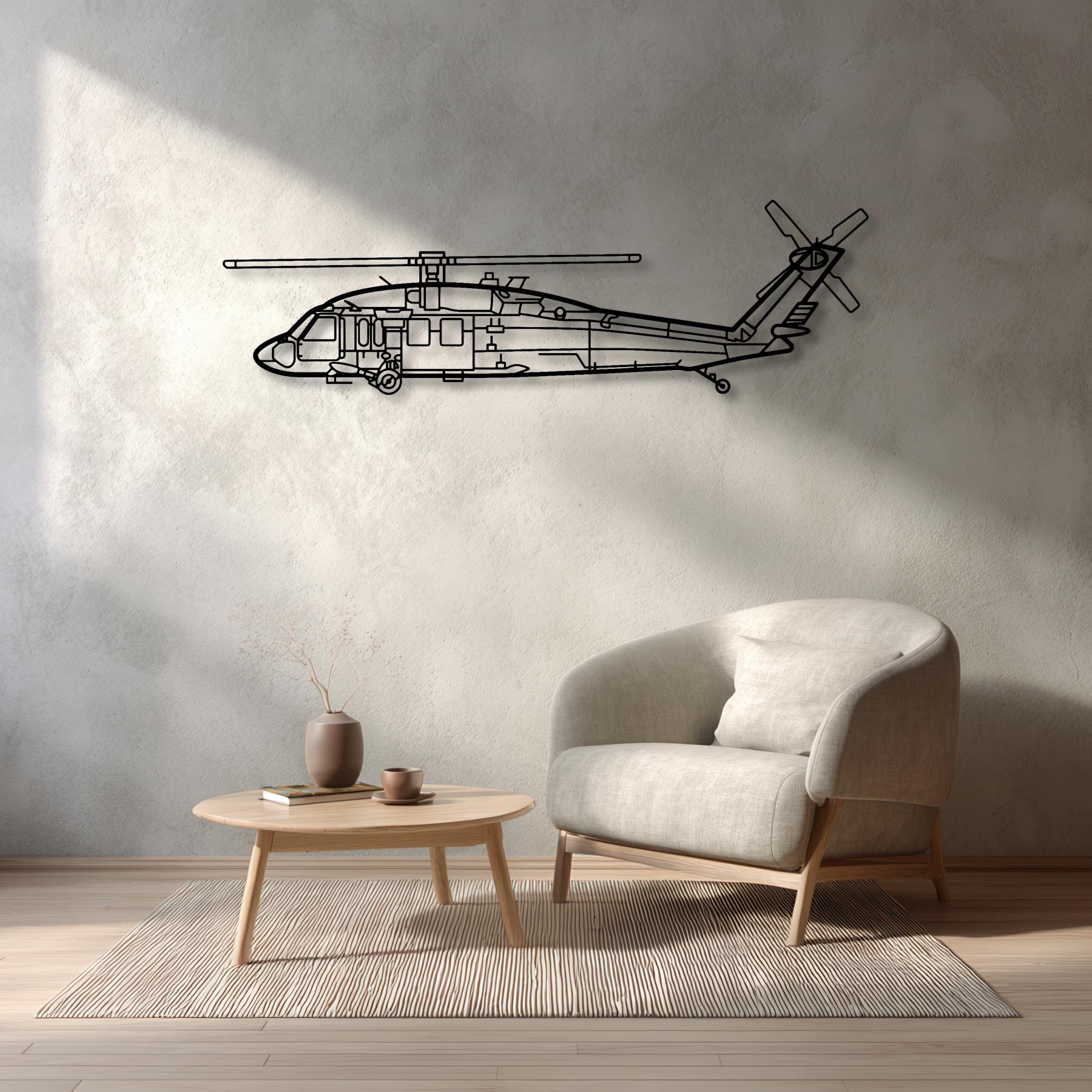 UH-60 Black Hawk Metal Aircraft Wall Art - NCP0146